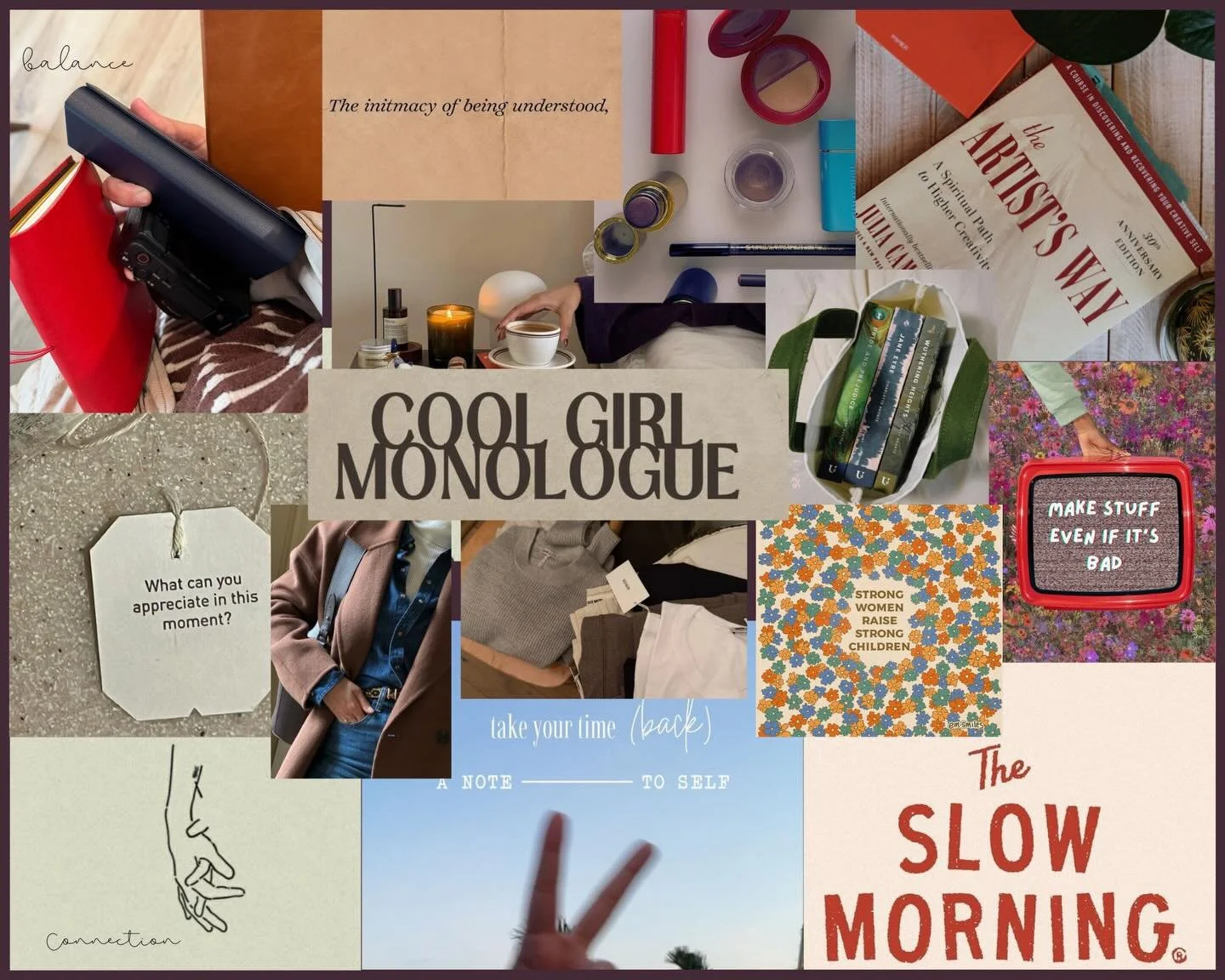 2026 vision board 🫶

learning to balance life as a business owner, as a mom, as a creative 

to have and to appreciate the art of a slow morning 

creating my style and not fall into fast fashion 

to take my time back 🤍

#2026 #2026vision