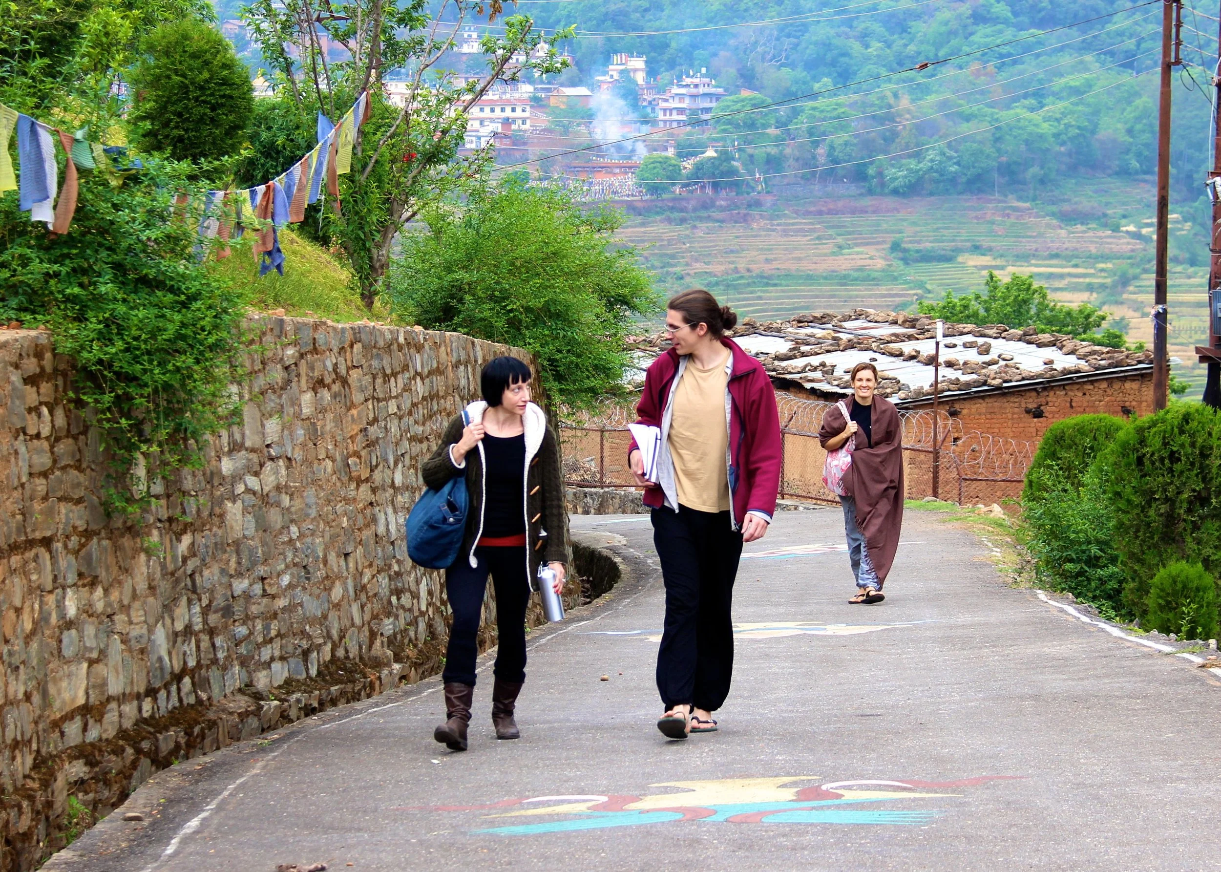 walking to temple in the morning with christian for class.jpg