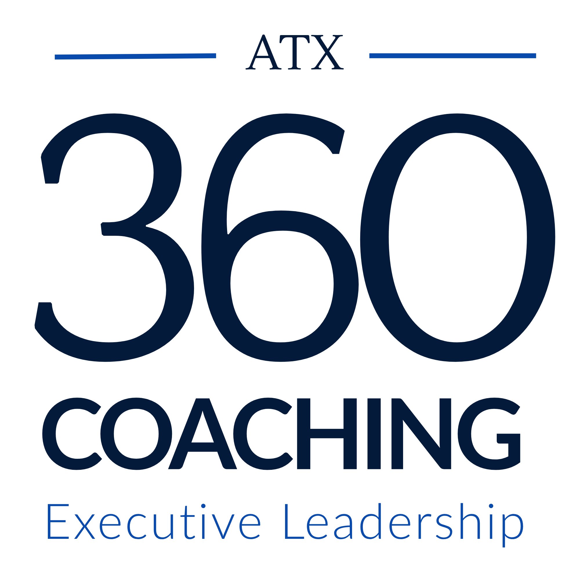 Black logo for 360 Coaching offering executive development services in Austin TX.