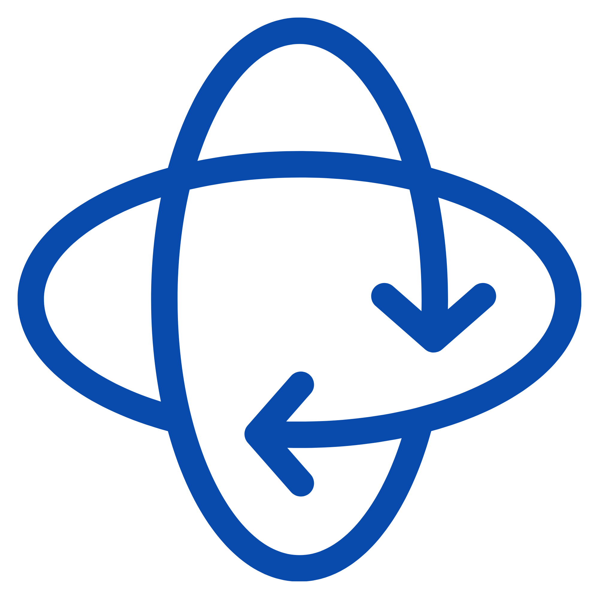 Stylized blue and black logo featuring interconnected loops and arc shapes.