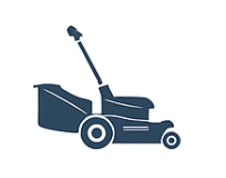 Lawn mower with handle and cutting deck