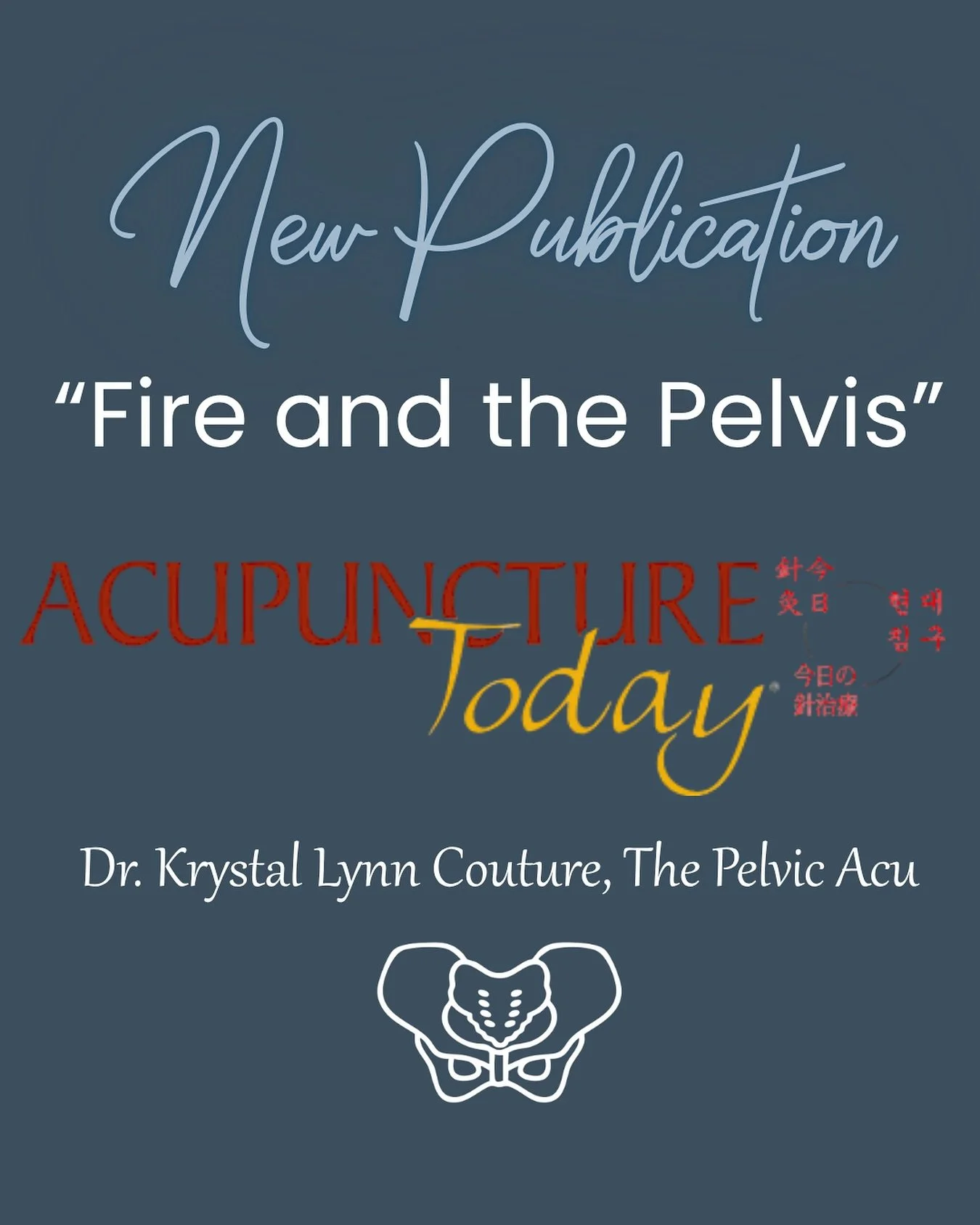 🔥 Fire and the Pelvis 🔥

Dr. Krystal Couture&rsquo;s latest feature in Acupuncture Today dives into how the Fire element moves through the pelvis &mdash; not as a blaze, but as the subtle flame that fuels life, warmth, and creation.

A must-read fo