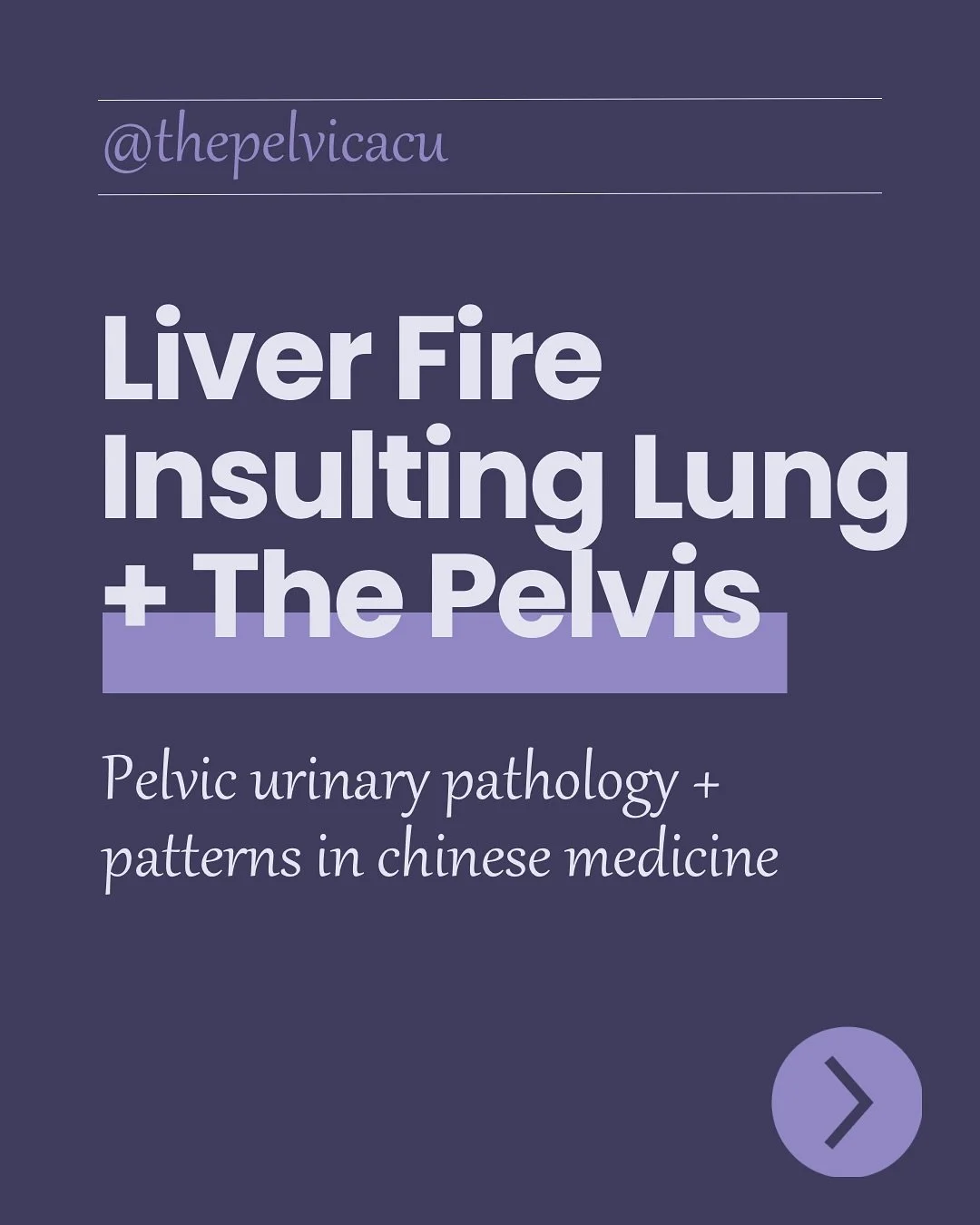 Liver Fire Insulting Lung &amp; The Pelvis - Pelvic Urinary pathologies and patterns in Chinese Medicine ✨

Pathology: Constipation 

Symptoms: 
🔹SOB
🔹asthma
🔹bloody cough
🔹stuffy chest/ hypochondrium
🔹headache
🔹dizzy
🔹red face
🔹thirst
🔹bitt