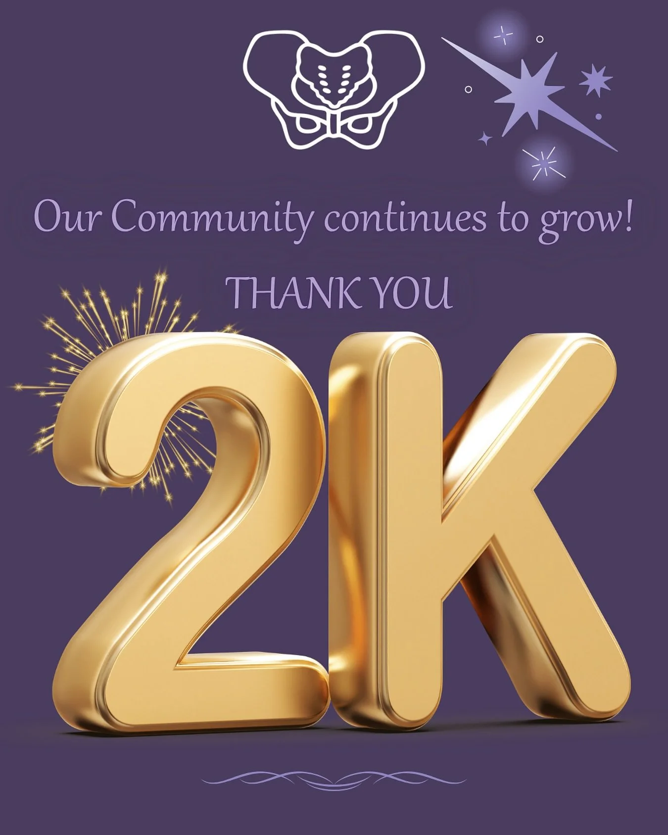 ✨ 2,000 strong! ✨

Our Pelvic Acu community continues to grow, and we couldn&rsquo;t be more grateful for every like, comment, and conversation that&rsquo;s helping to spread awareness around pelvic health. Thank you for being part of the movement 💜