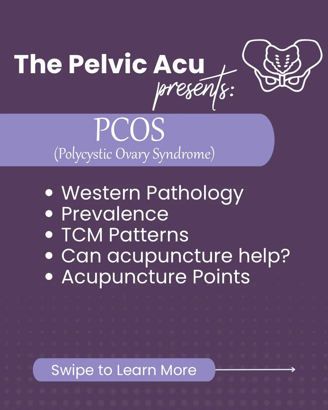 PCOS is one of the most common metabolic disorders, yet so many struggle without answers. 

This carousel breaks down the Western + TCM perspectives, common patterns, and how acupuncture can support more regulated cycles and healthier hormones.

At T