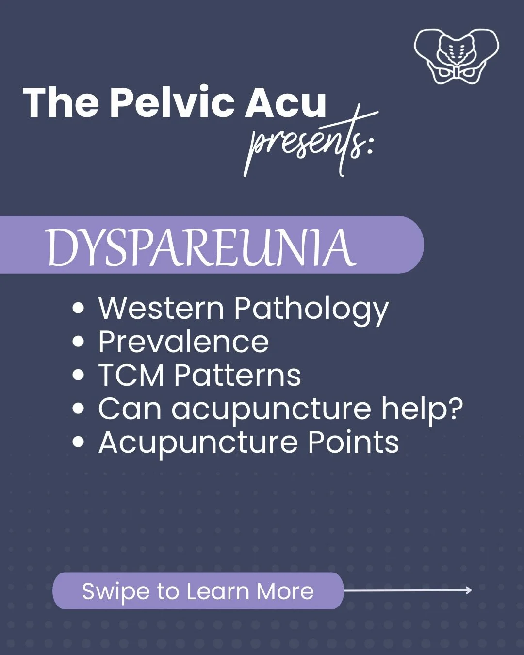 Dyspareunia: when intimacy is painful, the pelvis is asking for support &mdash; not silence.

Swipe ➡️ to explore how Western medicine and TCM understand dyspareunia and where acupuncture fits into pelvic pain care.

🔹 Prevalence: ~10&ndash;20% of t
