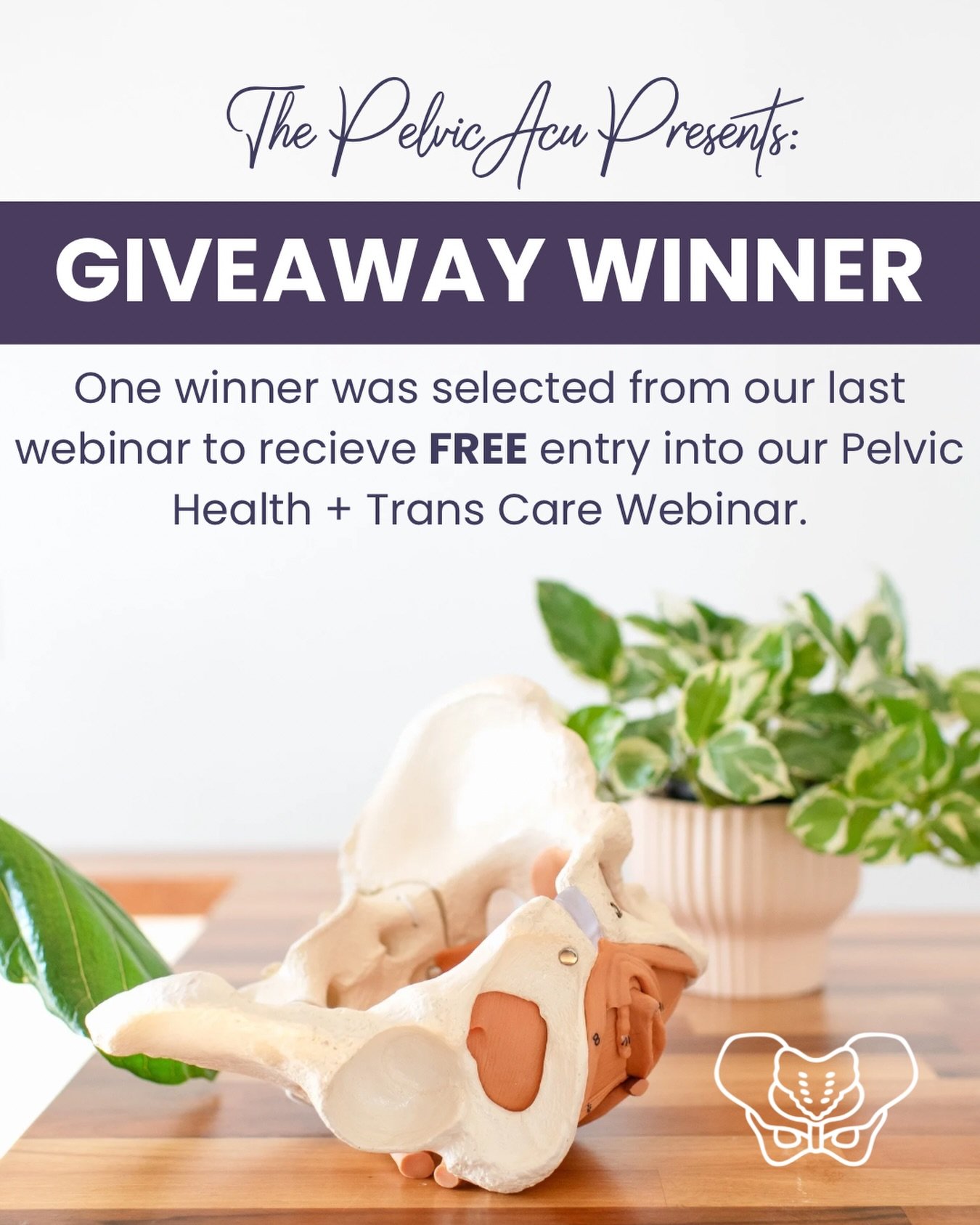 🎉 Congratulations to our giveaway winner! 🎉

During our Sinews &amp; the Pelvis webinar, we challenged attendees to show up, engage, and interact! Congratulations Sami! 💕

Sami from @greatblueacupuncture has won FREE entry to our Pelvic Health &am