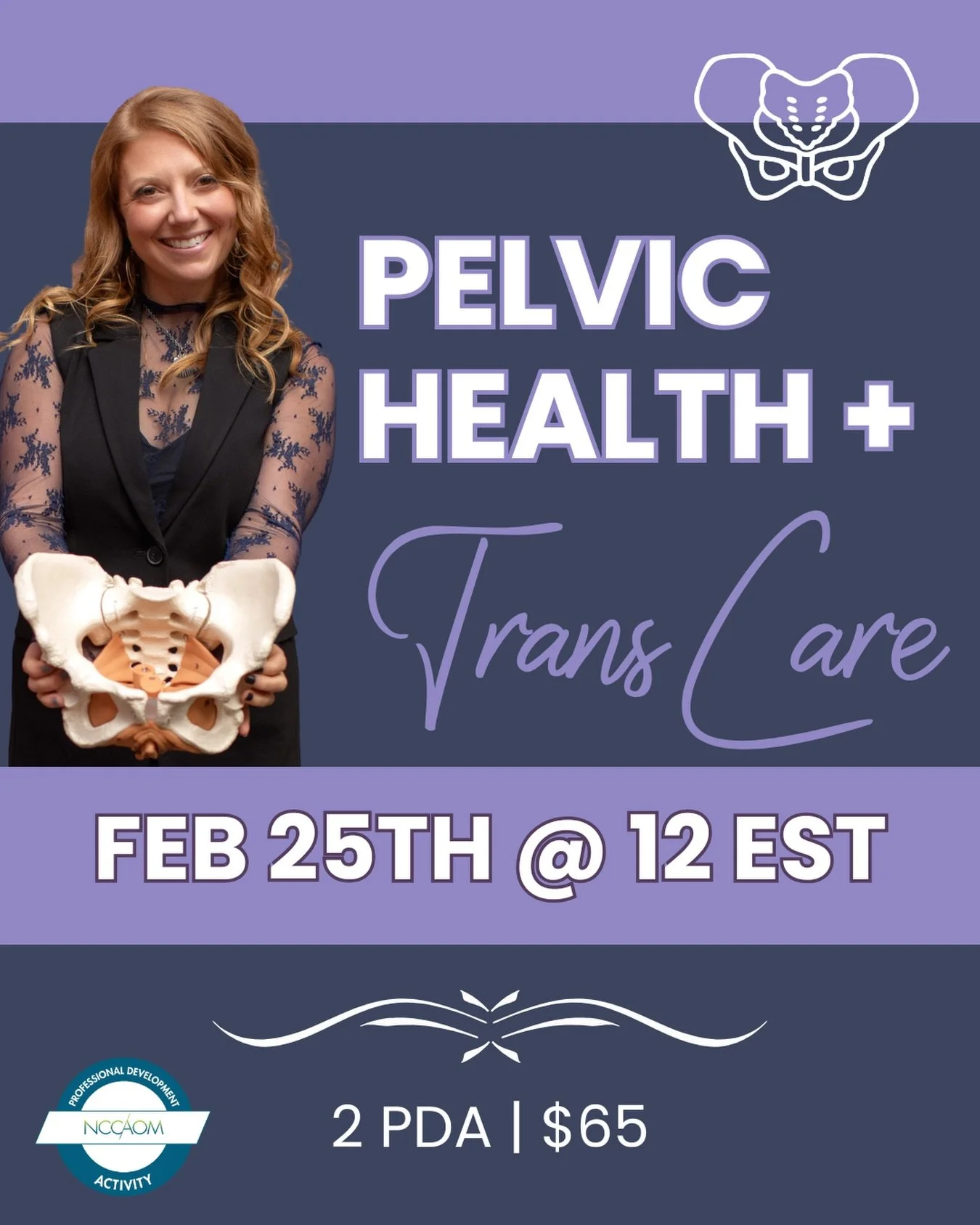 Pelvic health care should be inclusive, informed, and affirming. 💜

Join us February 25th at 12 PM EST for Pelvic Health + Trans Care, a focused course exploring pelvic health considerations through a trans-affirming lens.

✨ 2 PDAs
💲 $65
🎥 Live +