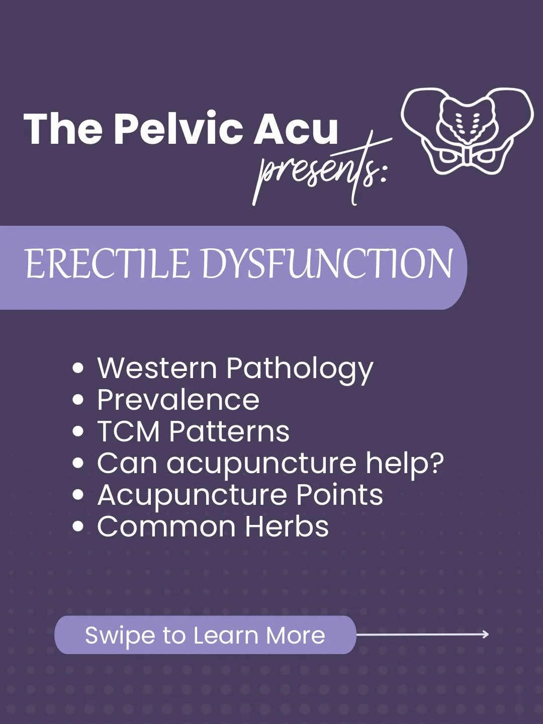 ED is often the first visible symptom of deeper imbalance (cardiovascular, endocrine, or constitutional) making it a powerful entry point for integrative pelvic care. 

ED is common, multifactorial, and often systemic. It frequently reflects vascular