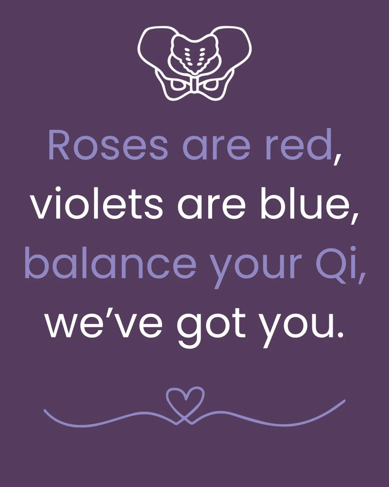 Roses are red, violets are blue&hellip;
pelvic care matters &mdash; and so do you.

Acus, feel free to repost this for your patients this Valentine&rsquo;s Day 💜

Let&rsquo;s normalize talking about pelvic health, hormones, and nervous system regula