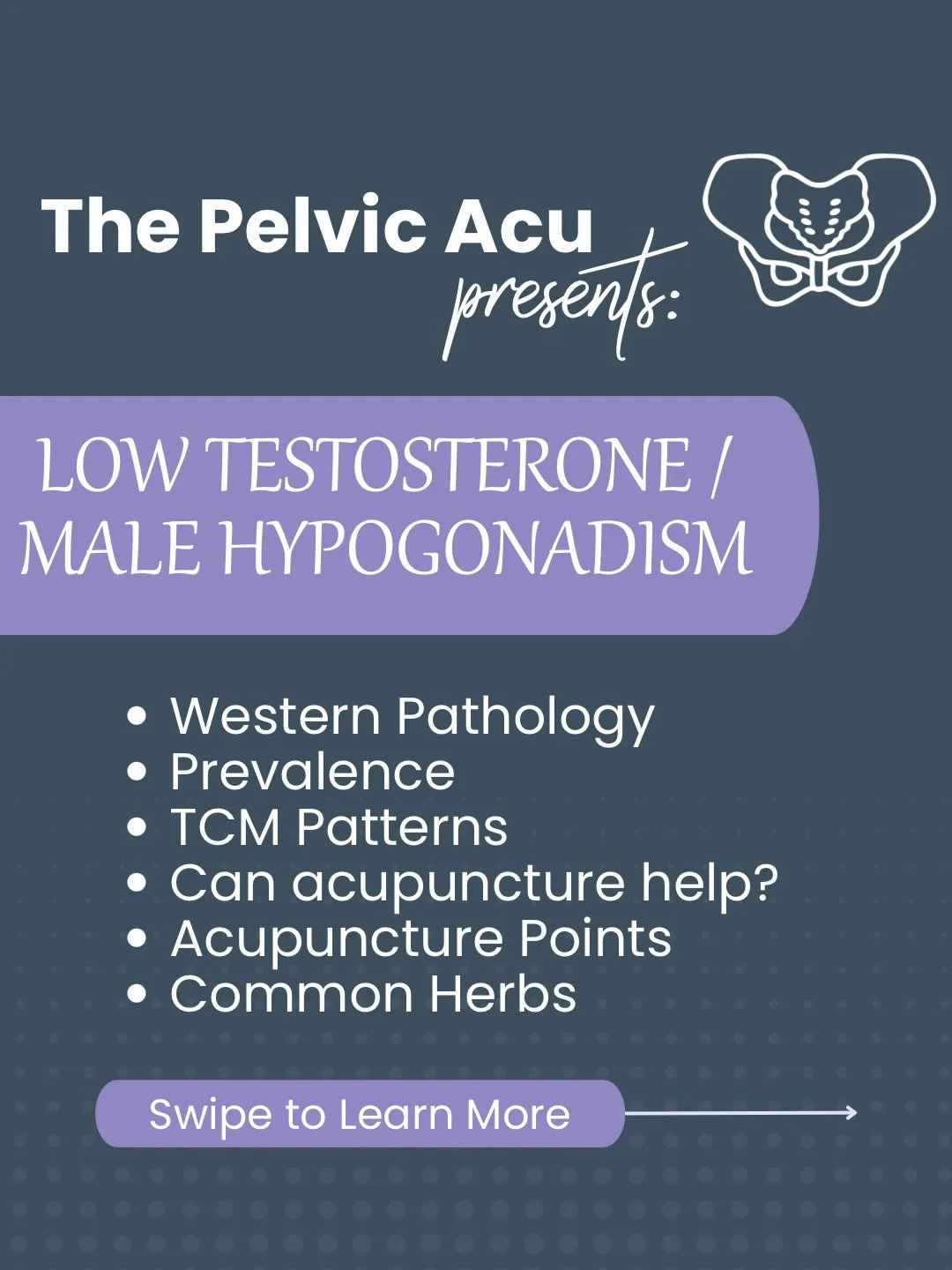 Low testosterone is a clinical picture, not just a number on a lab report. 📈

Functional hypogonadism is common and often reversible when we zoom out and look at the whole system.

As acupuncturists, we are uniquely positioned to
✨Support healthy HP