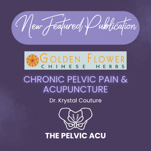NEW PUBLICATION: CHRONIC PELVIC PAIN &amp; ACUPUNCTURE