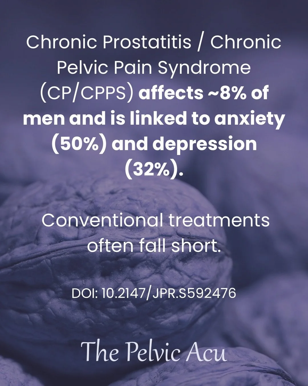 CP/CPPS is not just a local issue. It is a complex condition involving the brain, immune system, and tissue health.

And this is where acupuncture stands apart.

Research shows it can reduce inflammation, support tissue repair, and regulate how the b