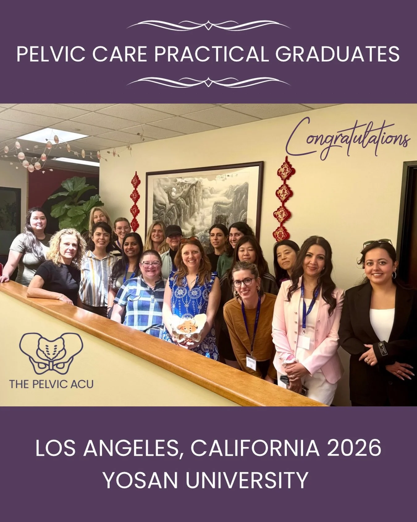 🎉 Congratulations to this weekend&rsquo;s Pelvic Care Practical graduates! 🌟

We are so grateful for the incredible energy, dedication, and heart each of you brought to our intensive here at Yo San University in Los Angeles, California. Watching yo
