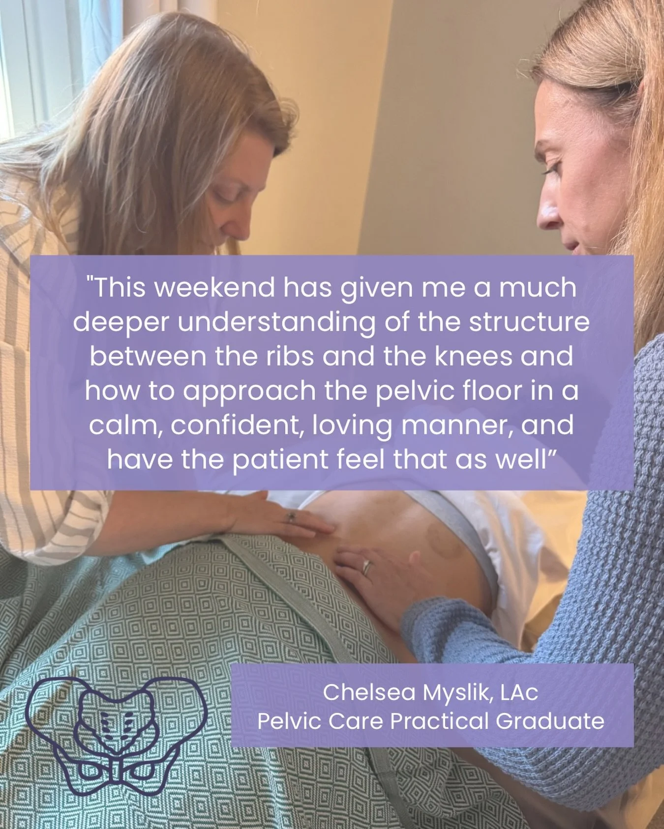 This is the shift.

Not just learning techniques but learning how to approach the pelvis with presence, confidence, and care.

When practitioners feel grounded, patients feel it too. That is where real change begins.

This is what happens inside our 