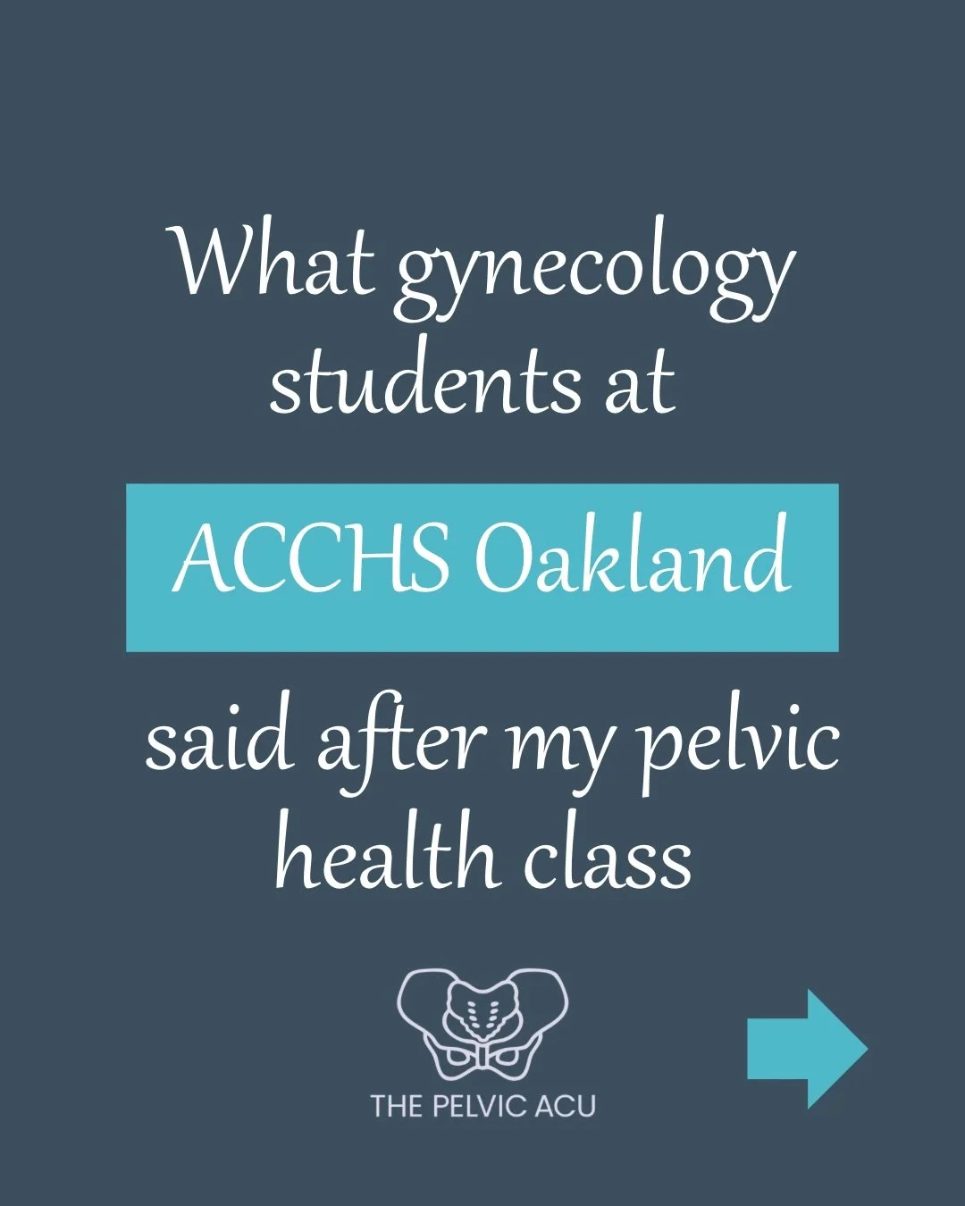 What happens when future providers are introduced to pelvic health through a lens that honors both science and whole person care?

These reflections from gynecology students at ACCHS Oakland reminded us why this work matters so deeply. From understan
