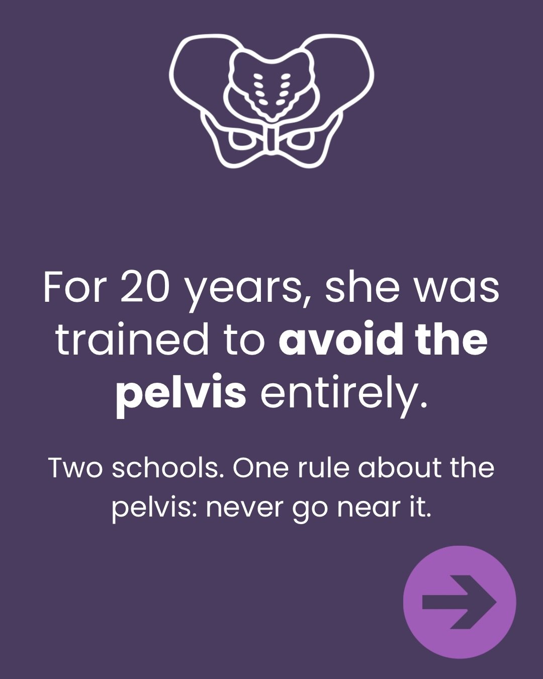 For 20 years, she was trained to avoid the pelvis.

Massage school said avoid it. Acupuncture school skipped it. The rule was identical in both rooms. Stay away, and never let the patient sense you were anywhere near it.

Sound familiar?

Most acupun