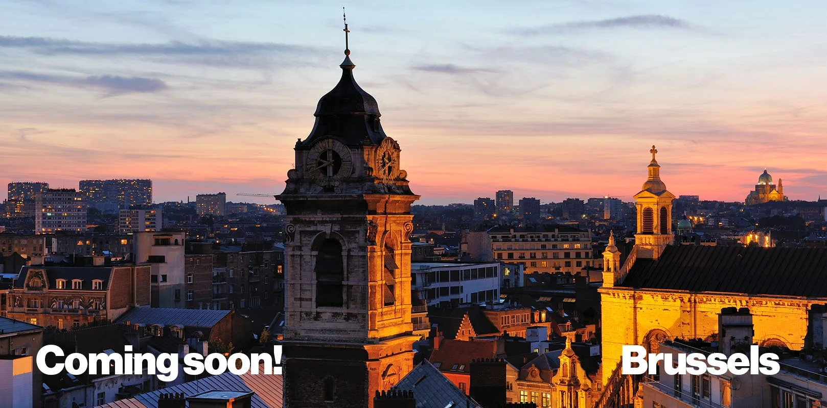 Sunset panorama, Brussels, Belgium