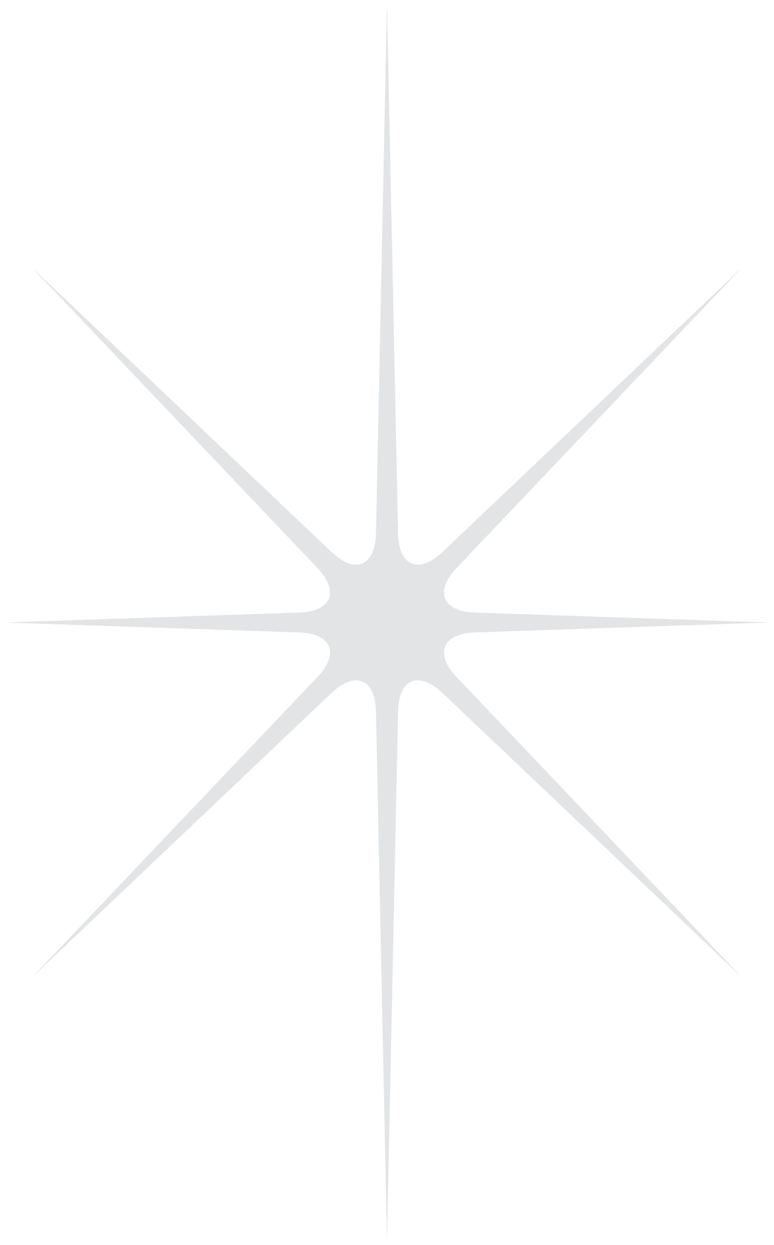 A white starburst graphic with eight points on a black background.