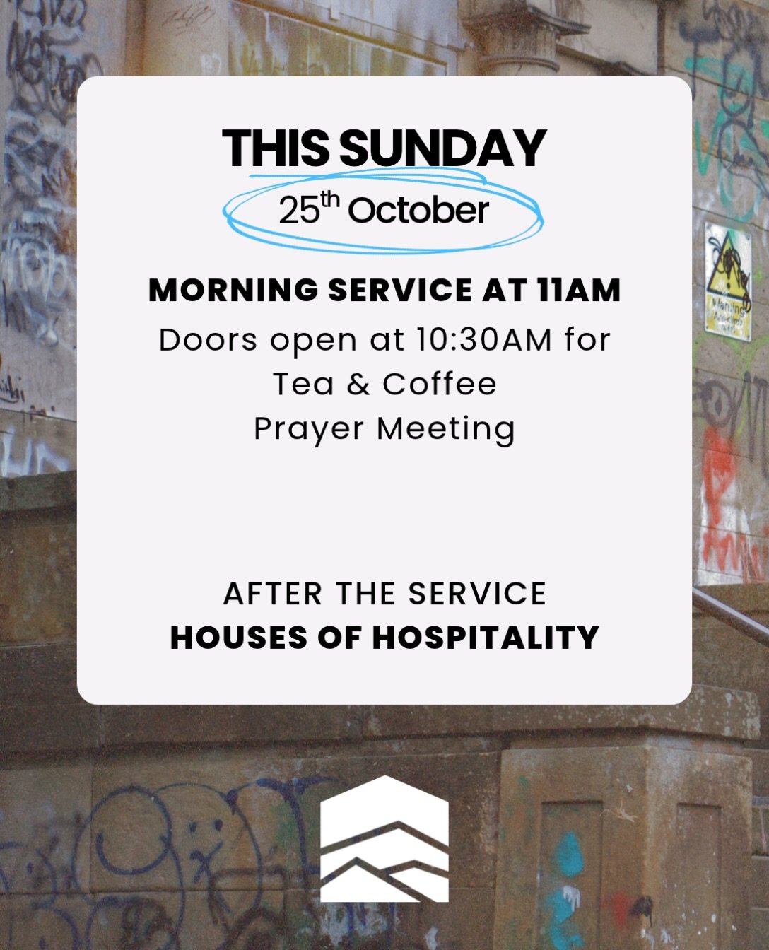 This Sunday at Valley Park Community Centre! We&rsquo;d love to see you there. 10.30am for a cuppa before the service at 11am. You can look up our YouTube channel to get an idea of what it will be like, and there&rsquo;s a playlist of the songs we&rs
