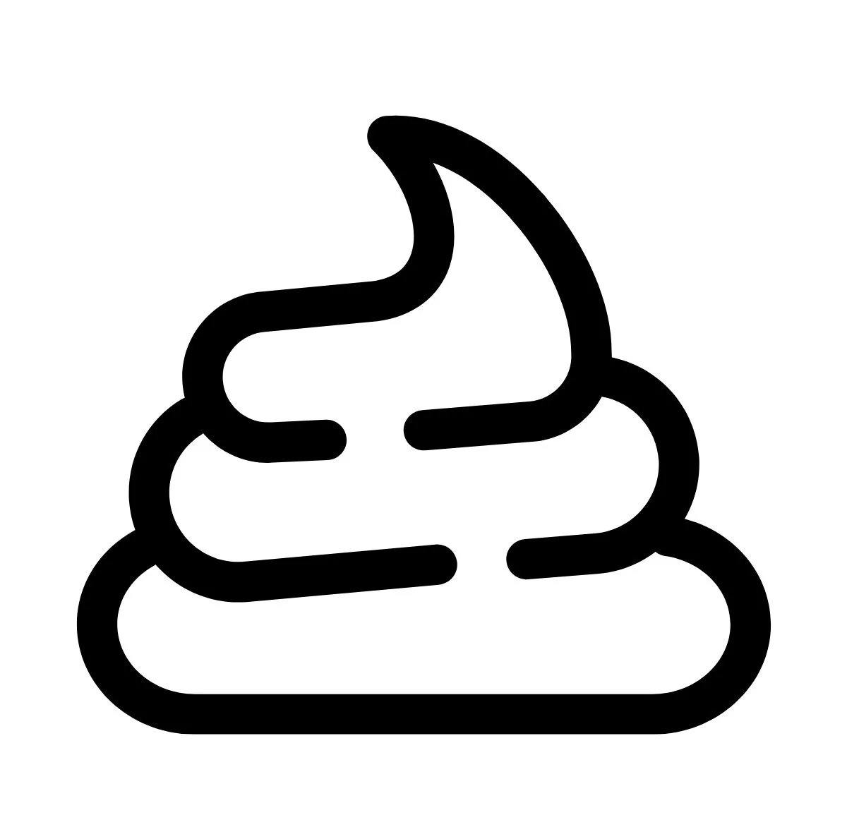 Dog poop outline icon