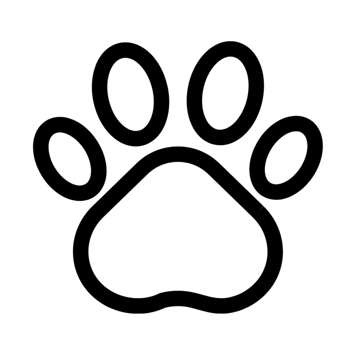 Dog Paw Outline Icon