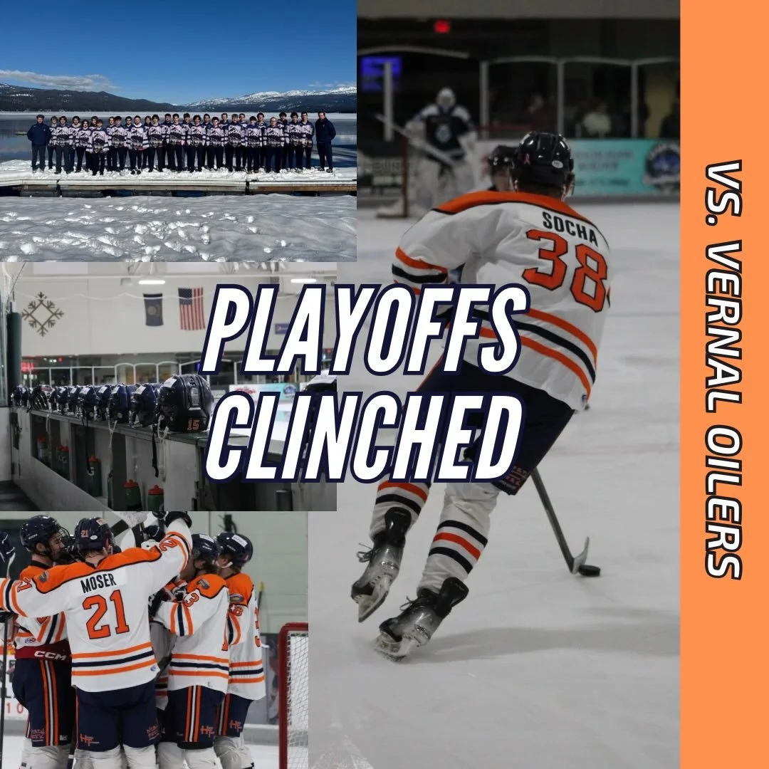 The road to the postseason starts in Vernal.

The Smokejumpers take on the Vernal Oilers in a best-of-three first-round playoff series March 6&ndash;8 in Vernal, Utah.

📺Games will be streamed on Blackbeartv

🗓 March 6 &mdash; 8:30 PM
🗓 March 7 &m