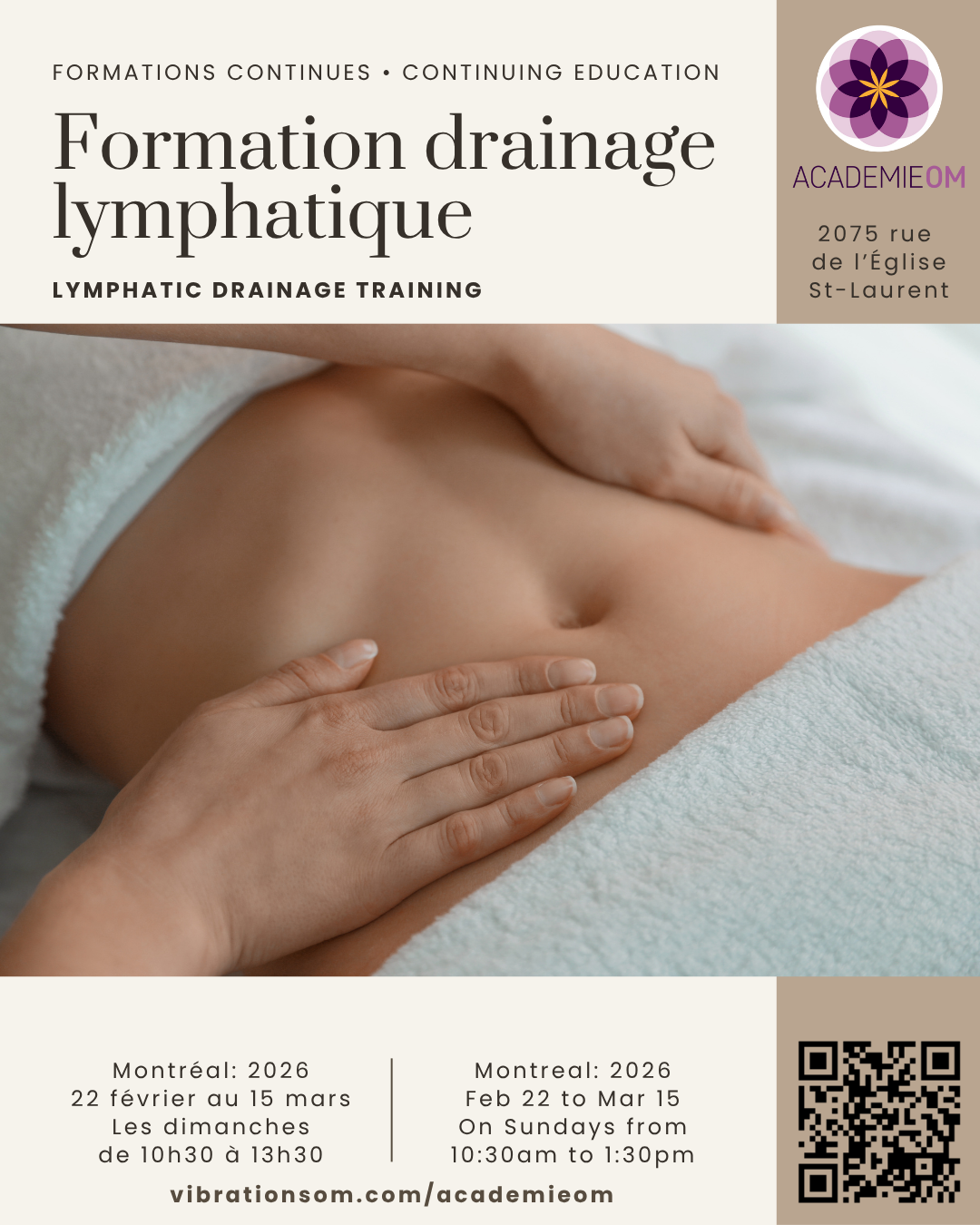 Formation sur le drainage lymphatique