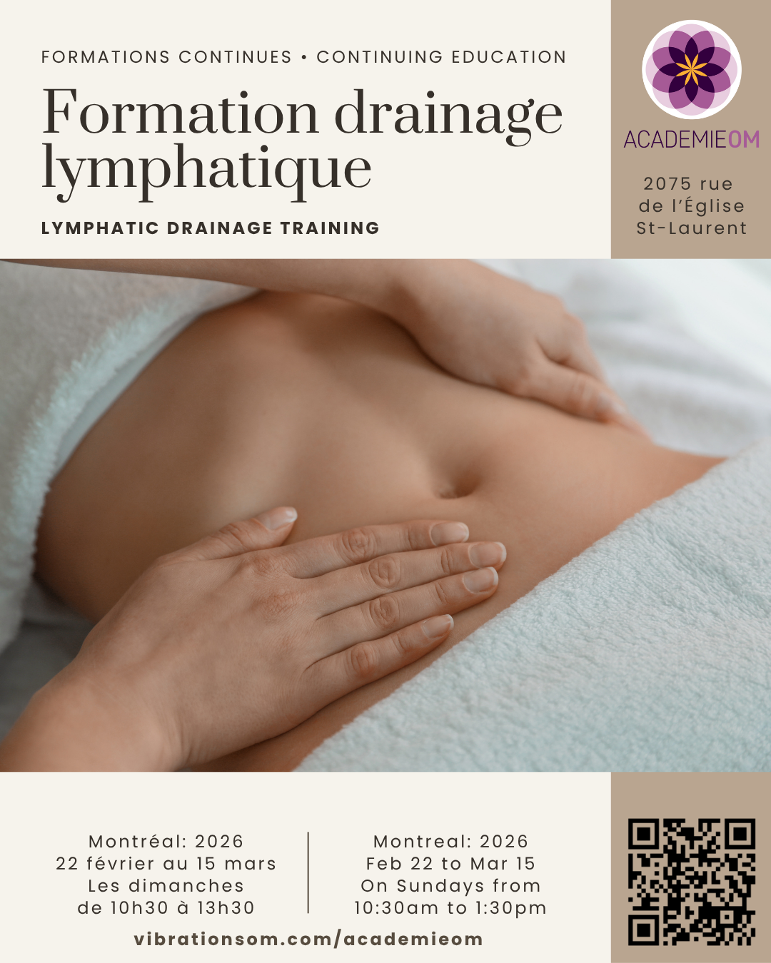 Formation sur le drainage lymphatique