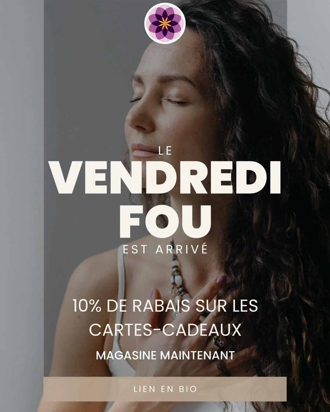 🎁 Alerte Vendredi Fou 🎁

✨ 10% DE RABAIS SUR TOUTES LES CARTES-CADEAUX 

C’est notre seule promo de l’année — profitez-en!

Offrez le bien-être en cadeau... ou faites-vous plaisir.

🛍️ Disponible jusqu’au