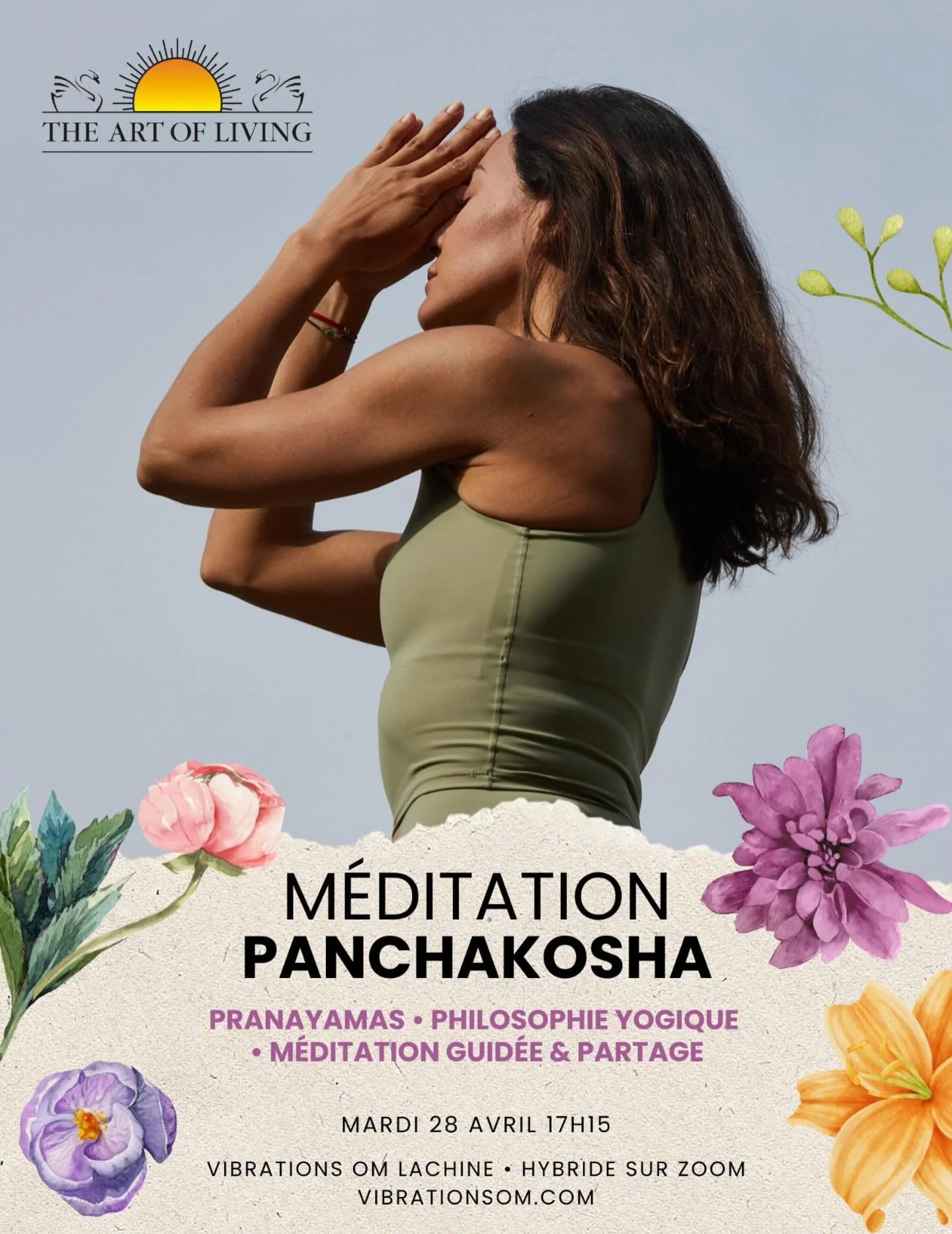 Reconnectez-vous &agrave; toutes les dimensions de votre &ecirc;tre ✨

Rejoignez-nous pour une M&eacute;ditation Panchakosha guid&eacute;e, une exp&eacute;rience douce et inspirante issue de l&rsquo;Art de Vivre. &Agrave; travers le mouvement, la res