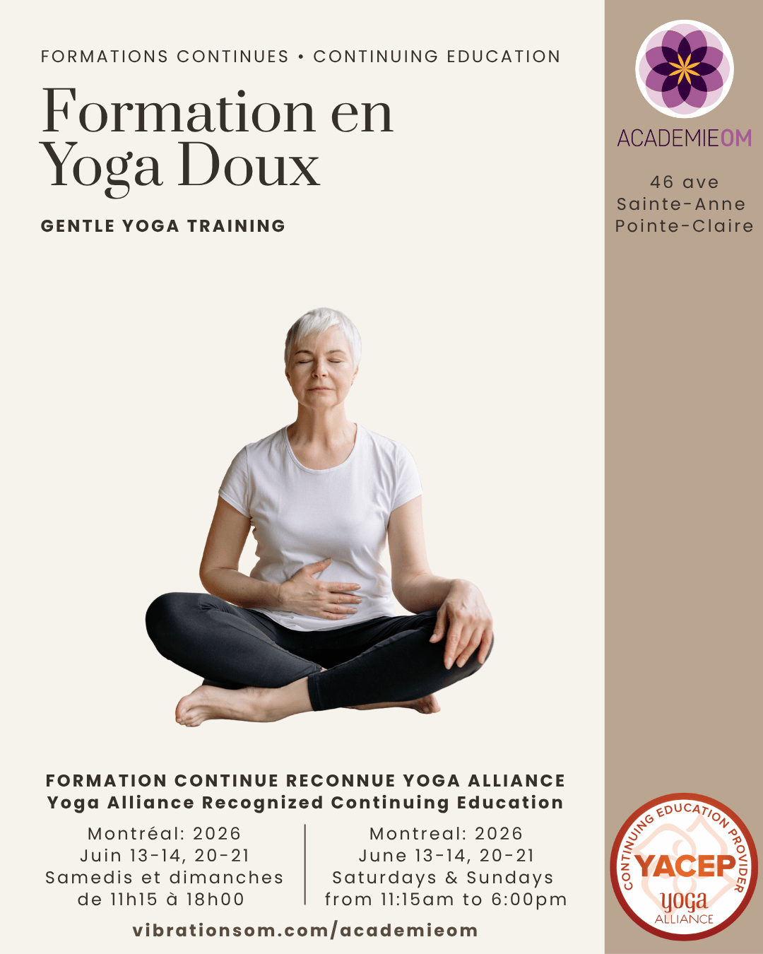 Entraînement de yoga doux