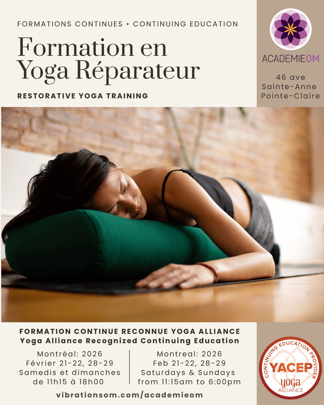 Entraînement de yoga réparateur