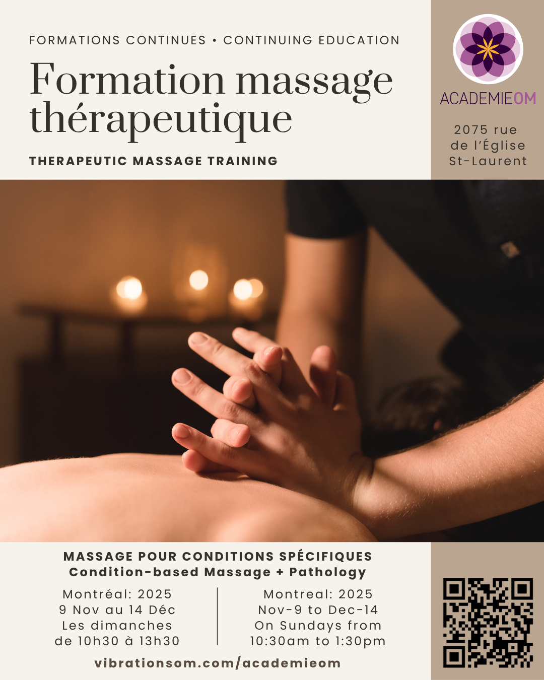 Formation en massage thérapeutique et pathologie