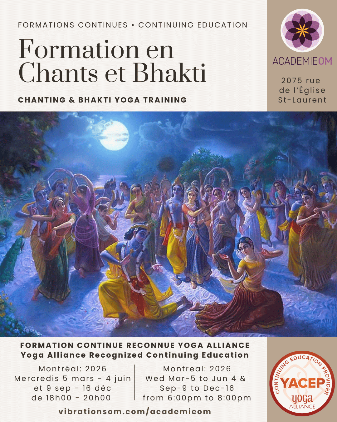 Formation en chant et bhakti yoga