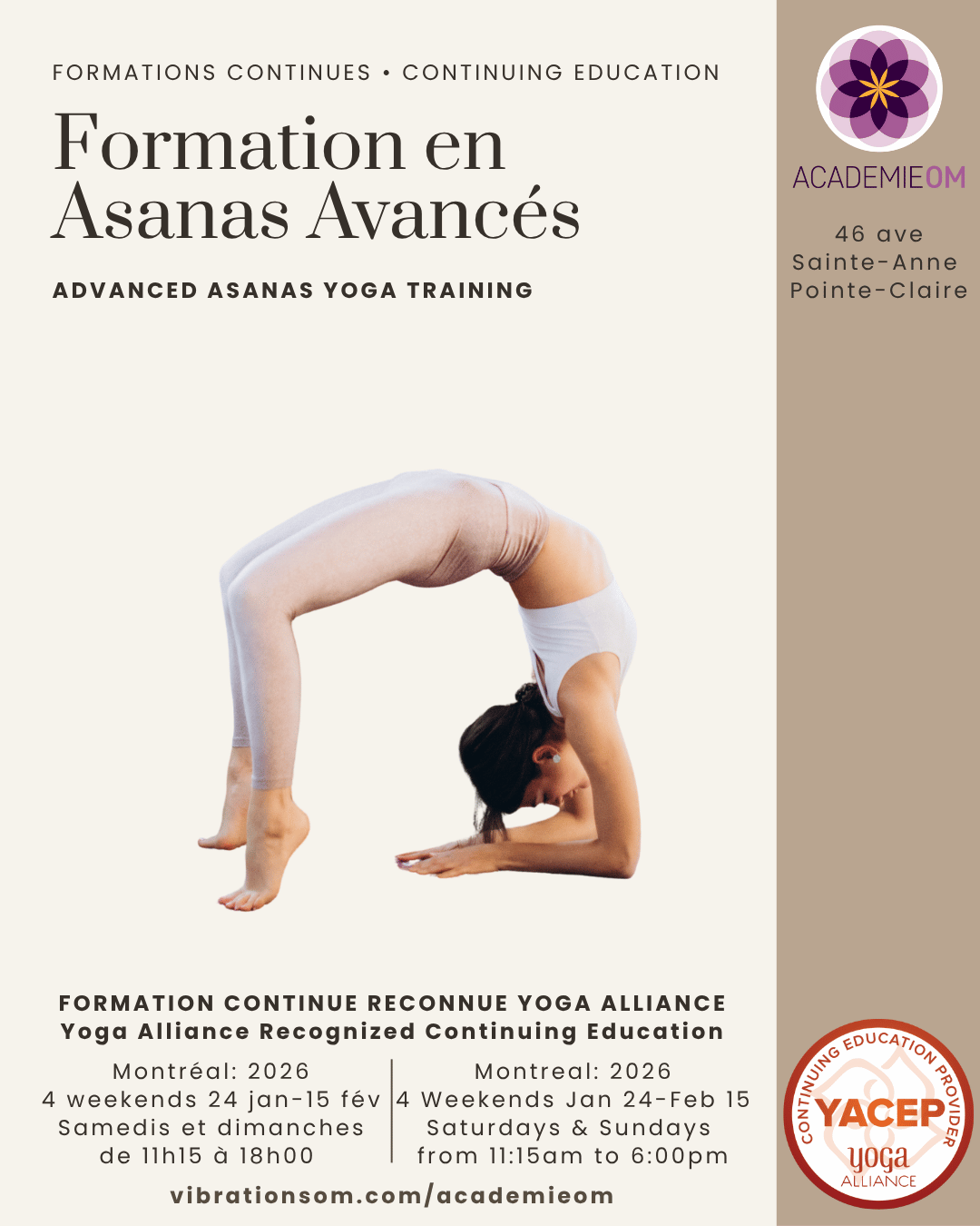 Formation avancée Asanas