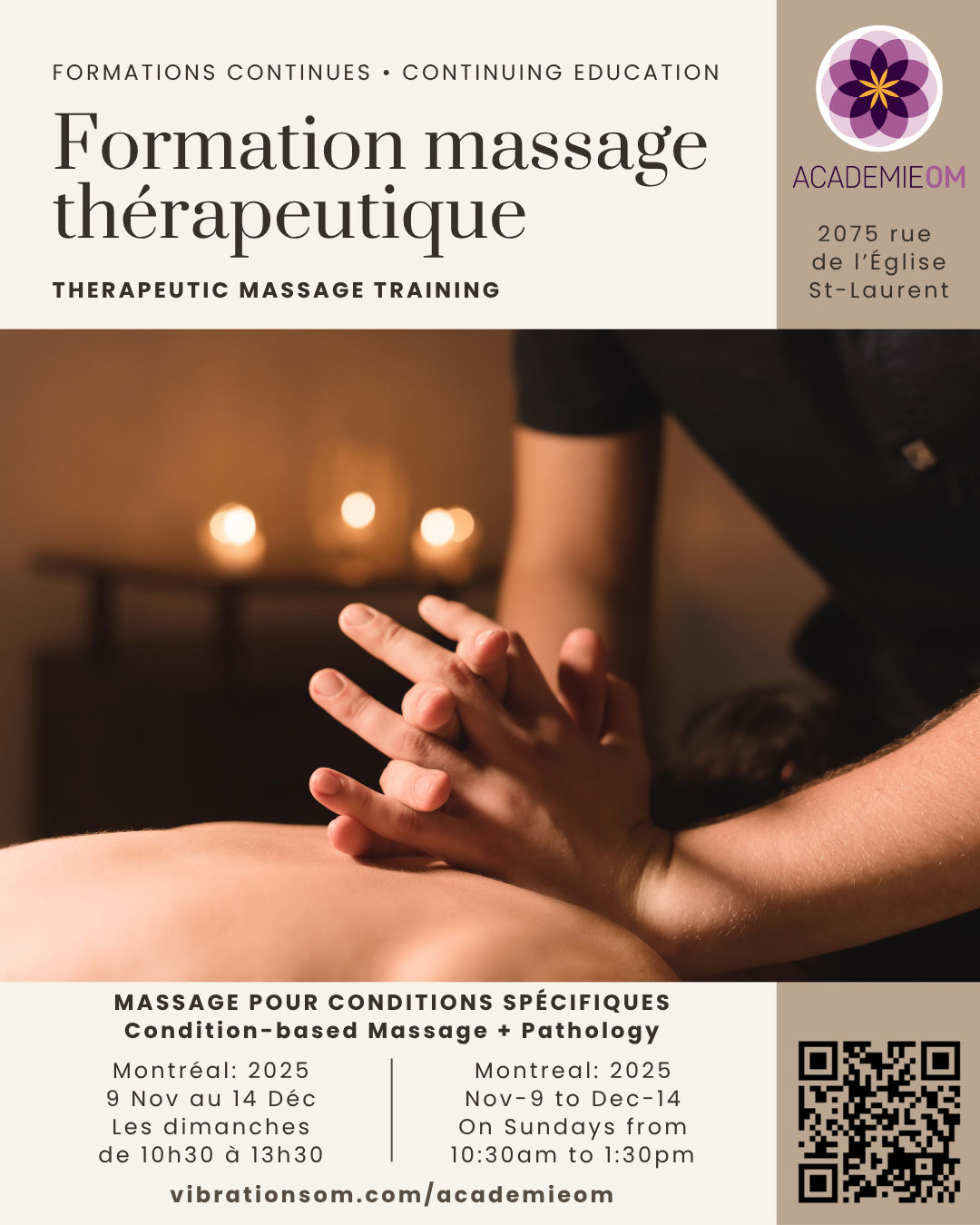 Formation en massage thérapeutique