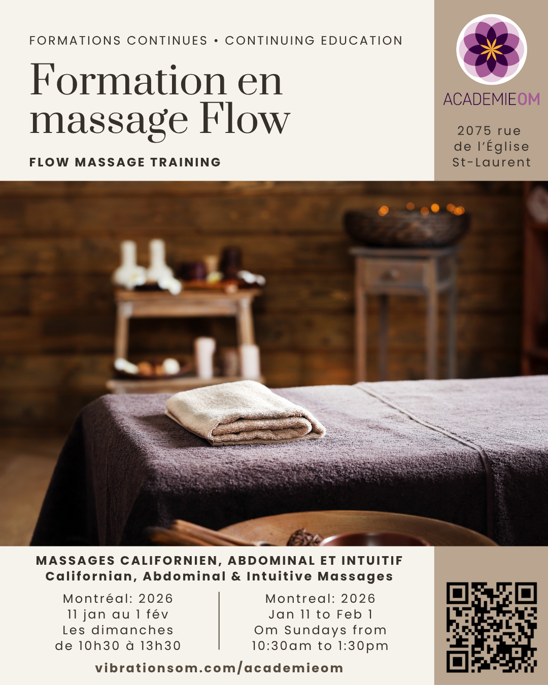 Formation en massage Flow