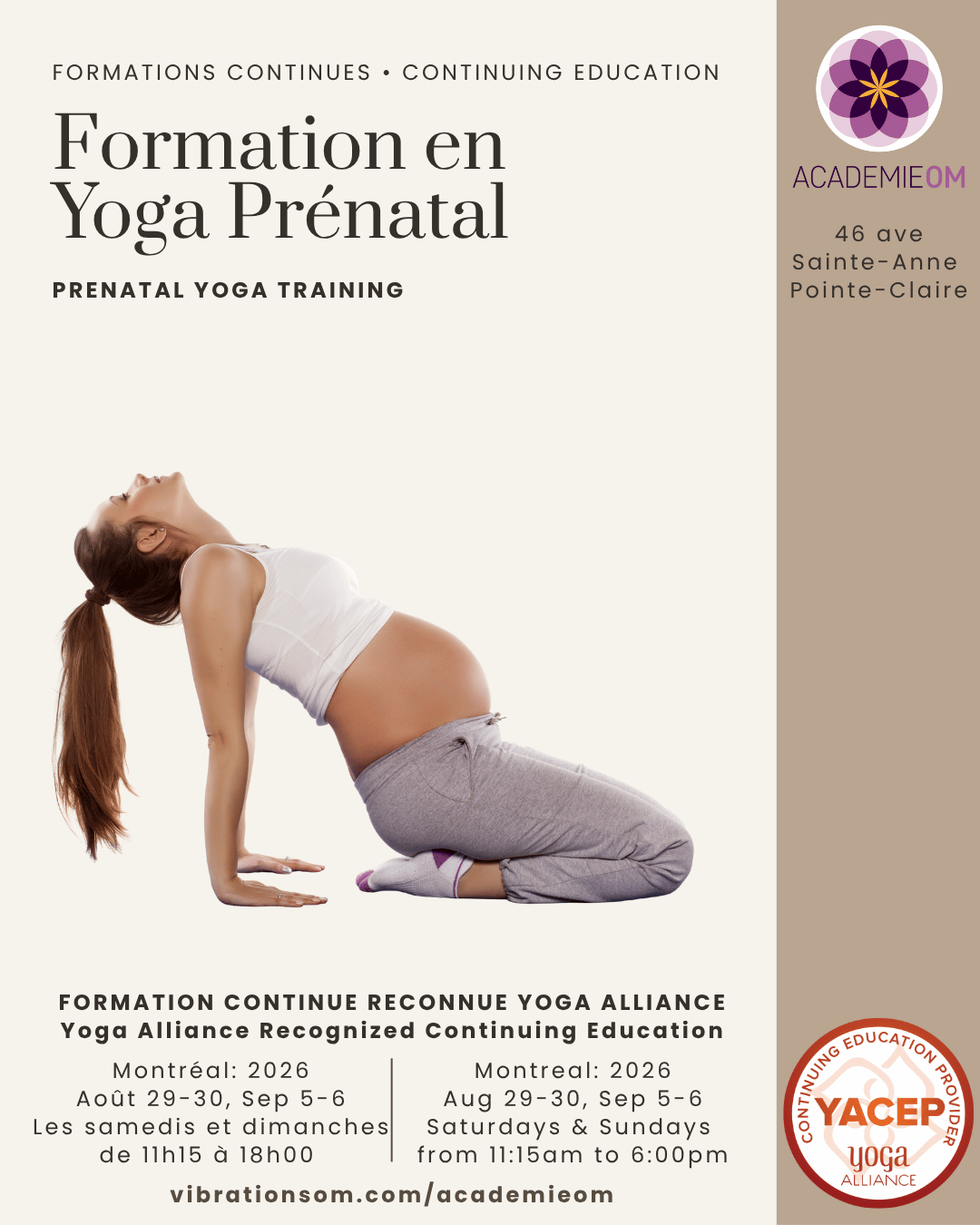 Formation prénatale de yoga