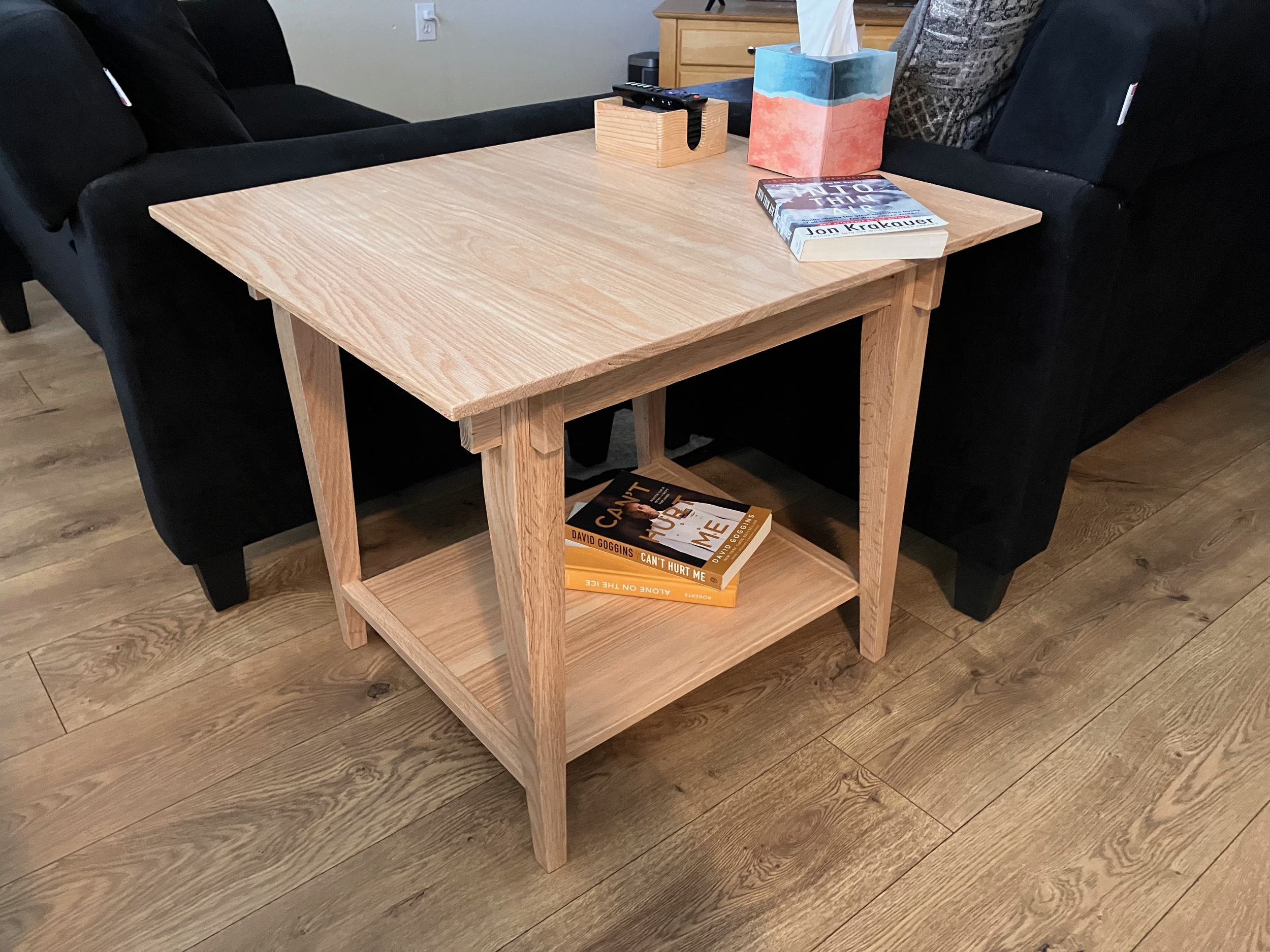 Final table in place. Some of the curves on got cut from the design to have more of a traditional look.