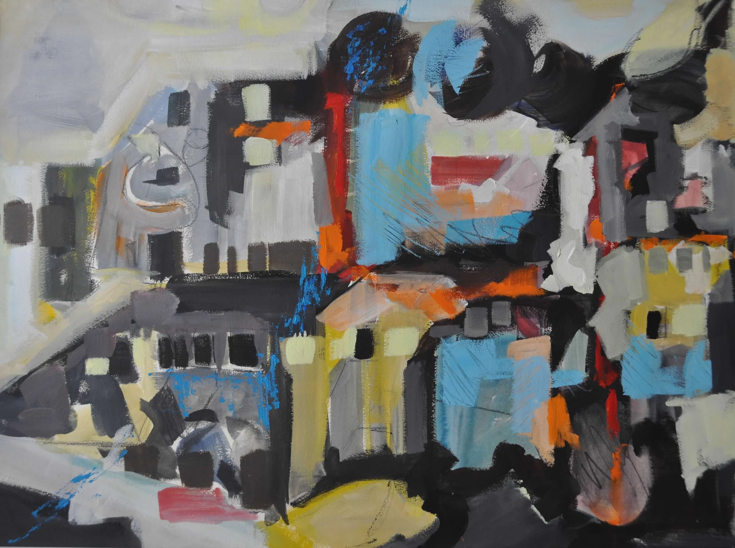 CityScape - 28x20, Acrylic on paper