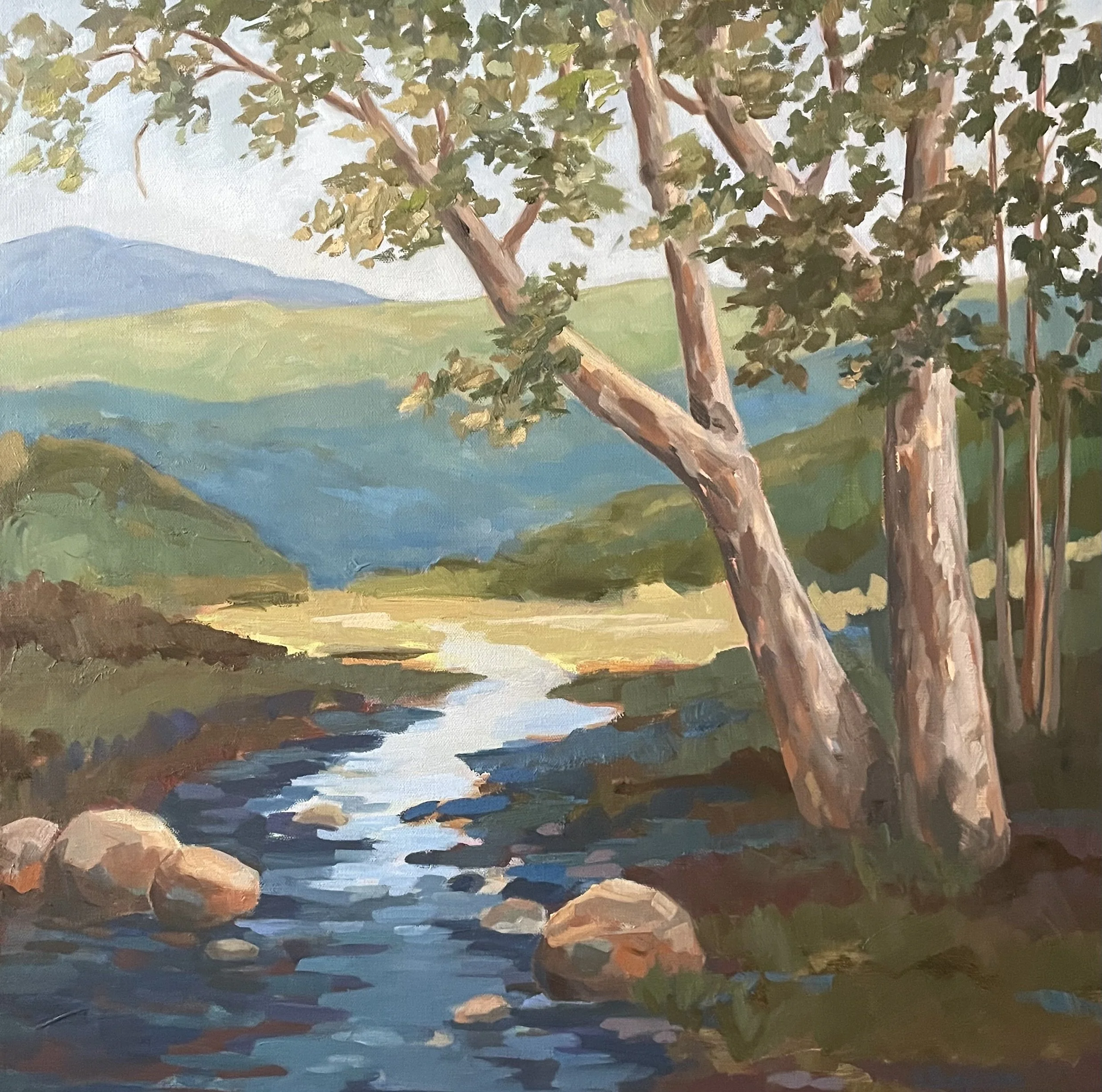 Ojai Trailhead - 24x24, oil on canvas
