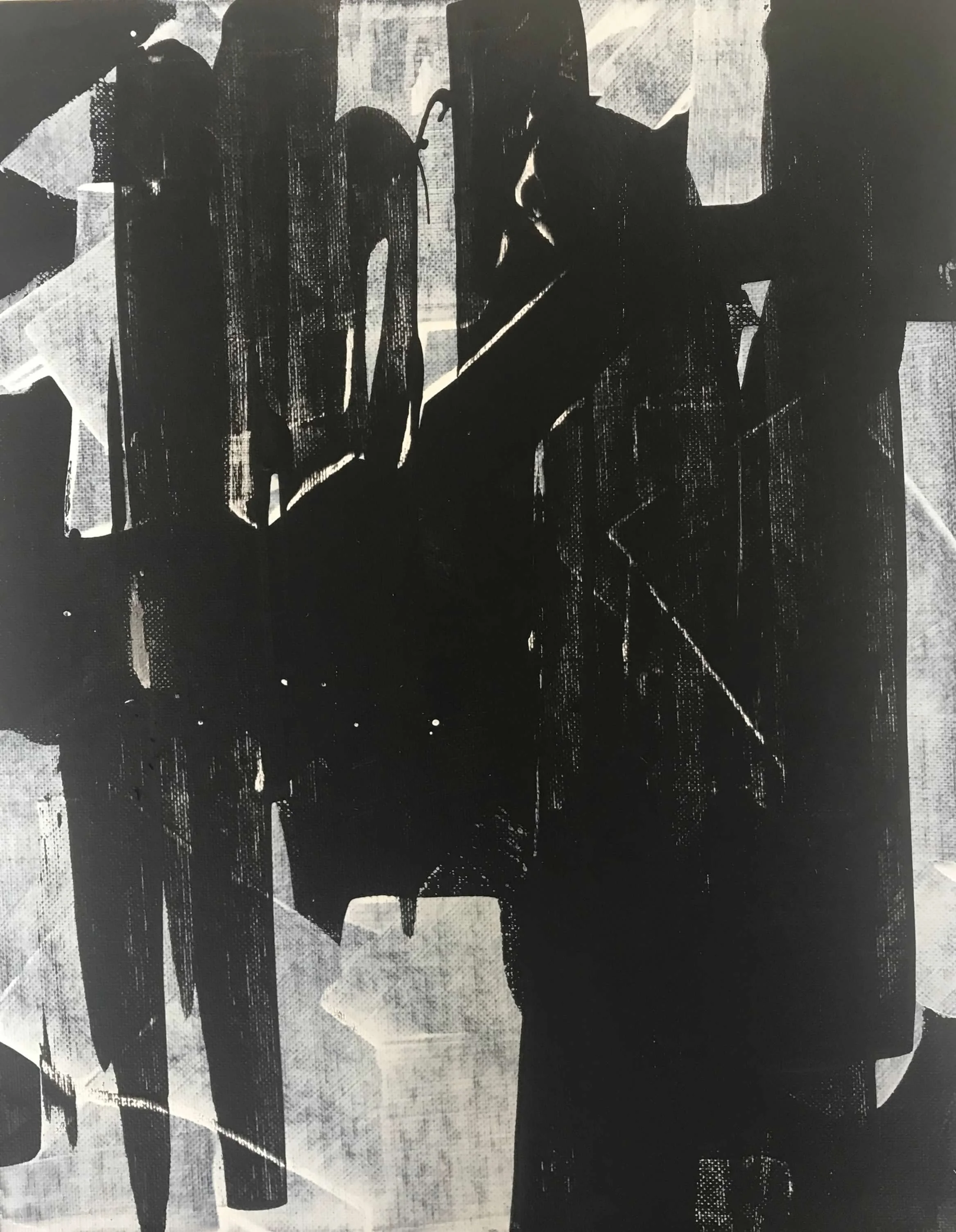 Black and White, 12x16, acrylic on paper