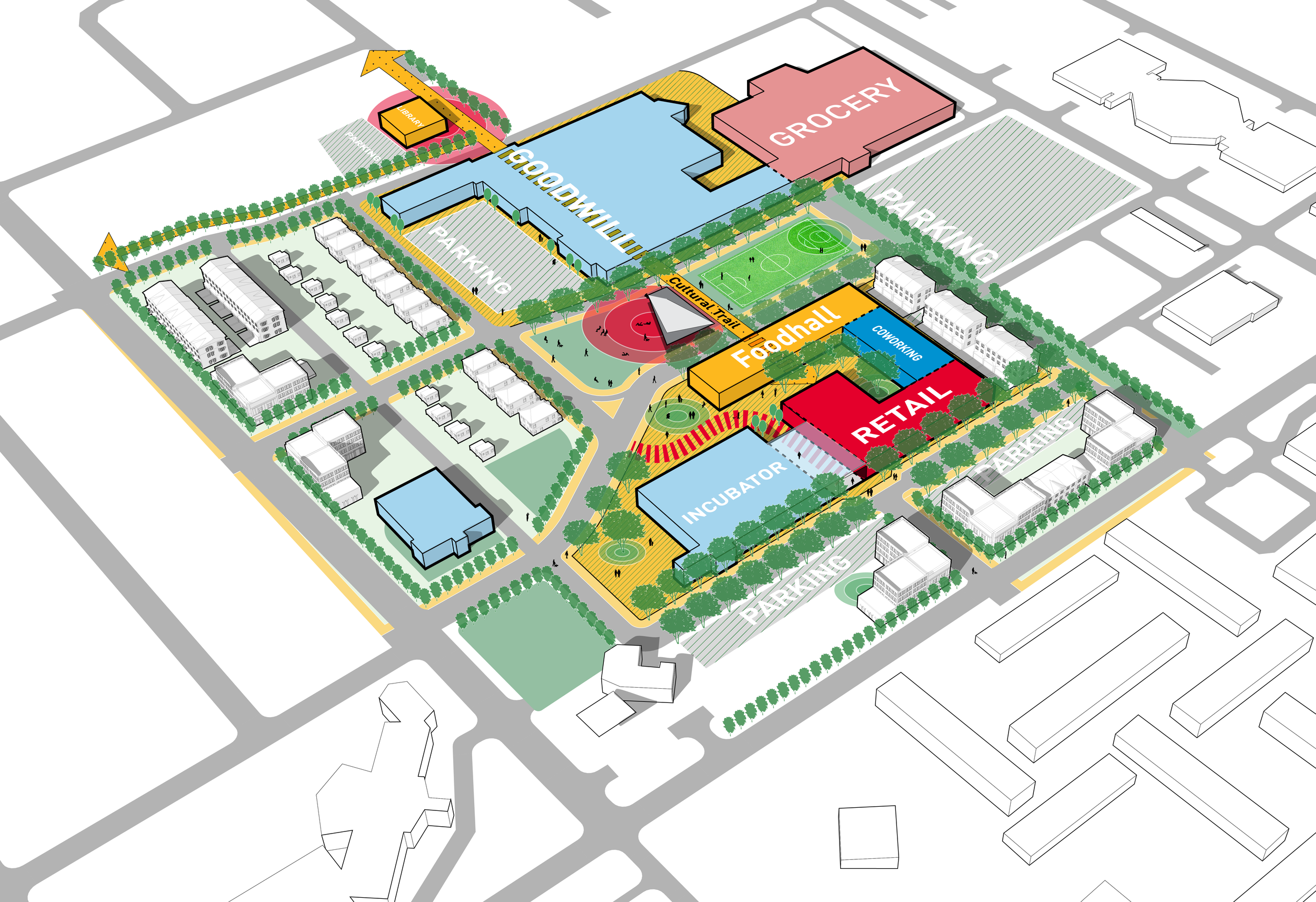 Mall-to-Village Model // Nationwide, USA