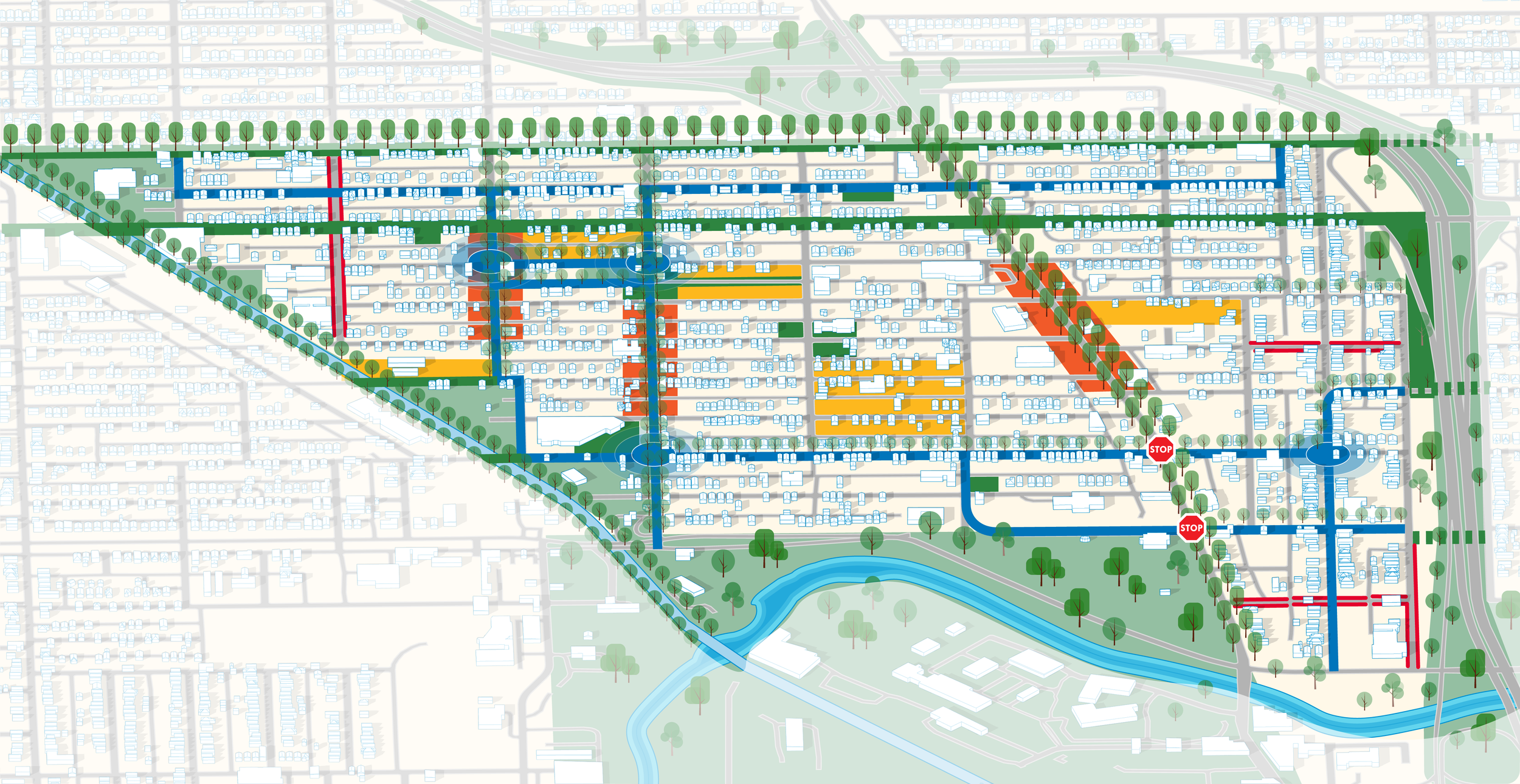 Northwest Landing Vision Plan framework illustration