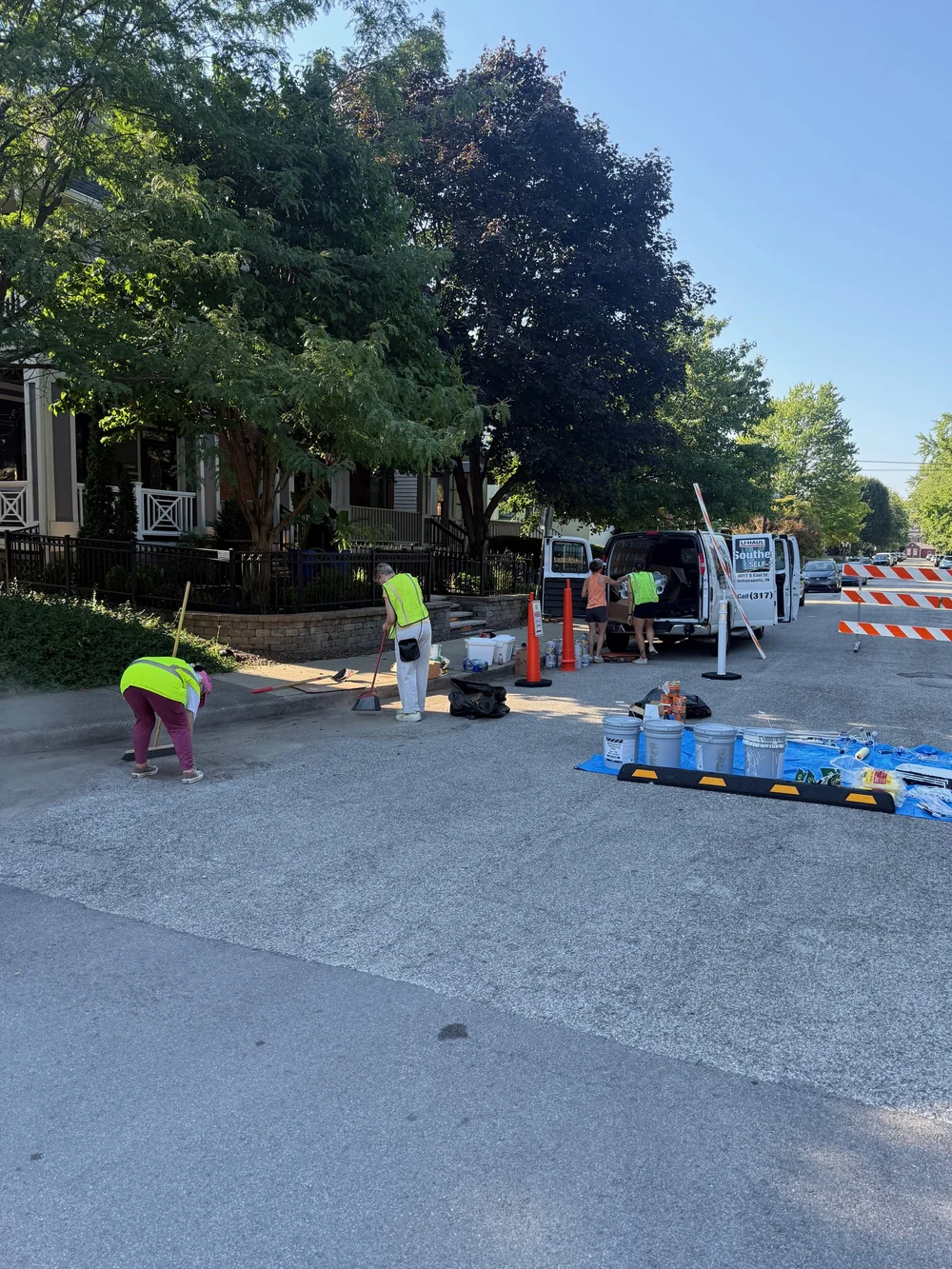 Completed traffic calming installation