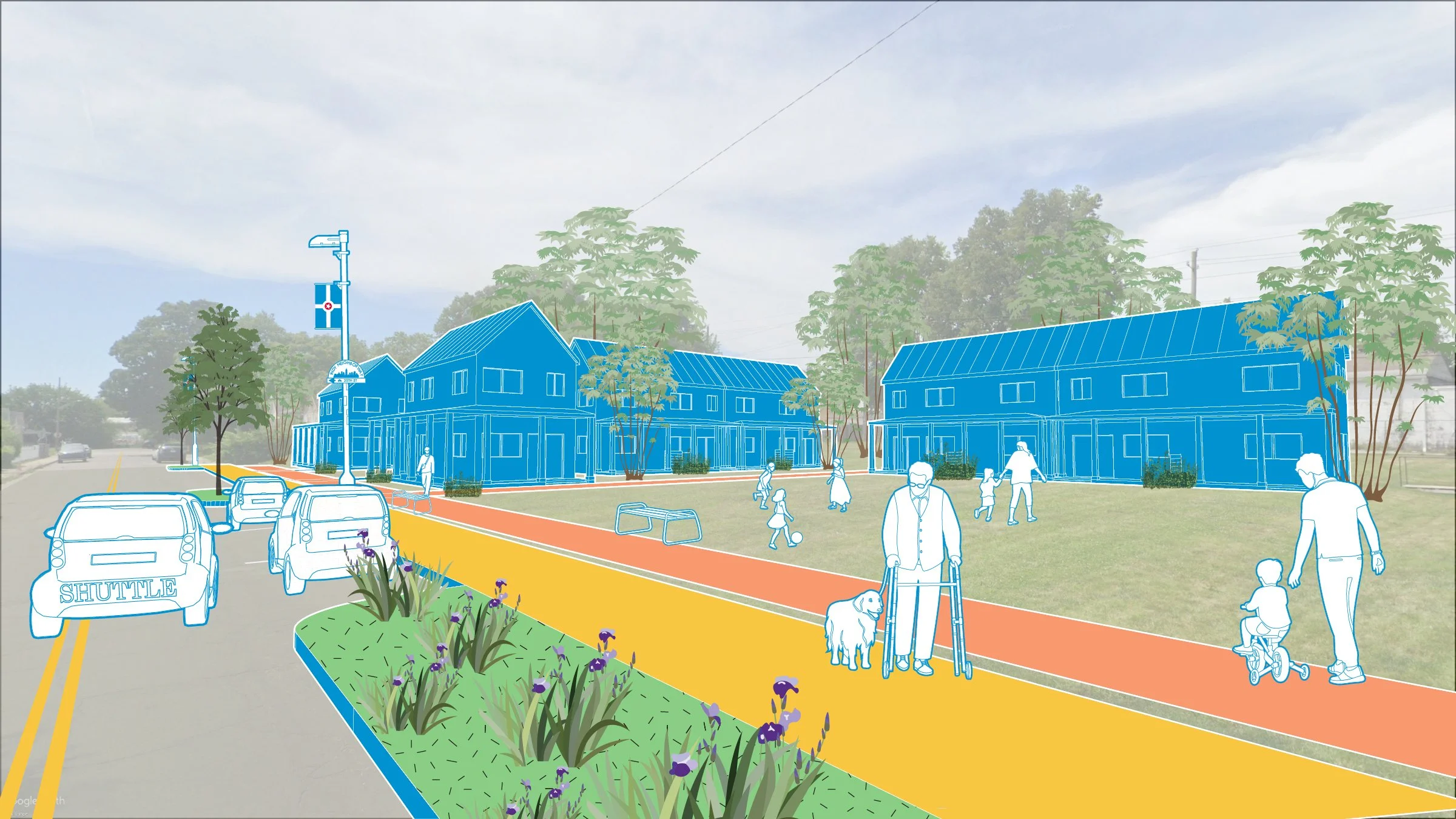 Rendering of reinvestment in Northwest Landing