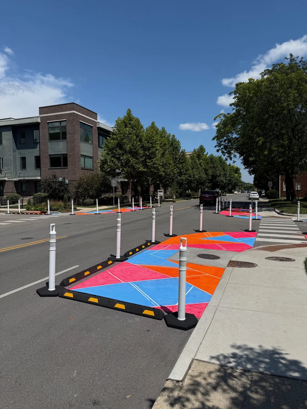 The finished 10th Street installation