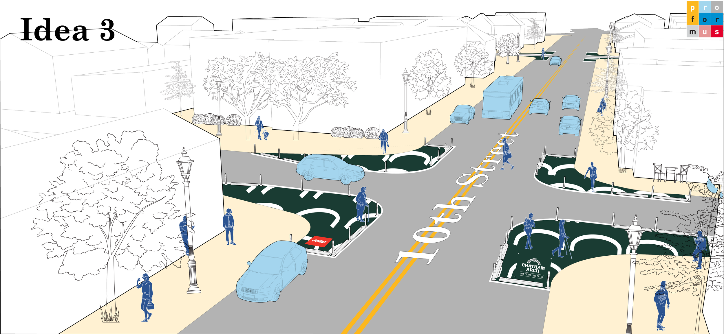 Traffic calming design concept 3