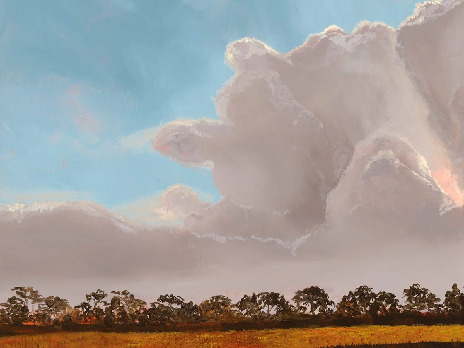 "KIAWAH SERENITY", 108" x 72" triptych, acrylic on canvas
